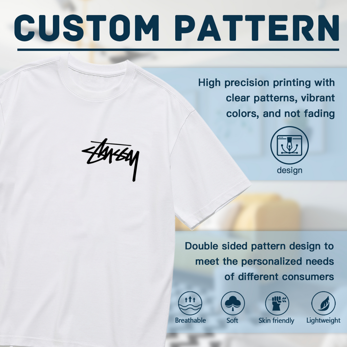 Plus Size Women Minimal Stussy Signature Logo Streetwear Women Tee