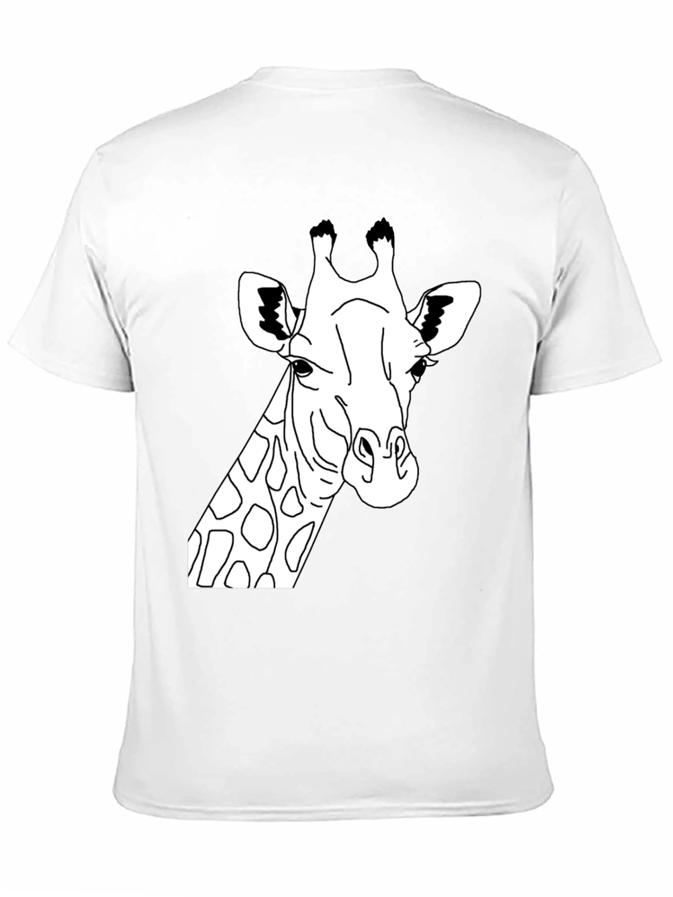 Giraffe Graphic Tee - Mens Black Cotton T-Shirt
