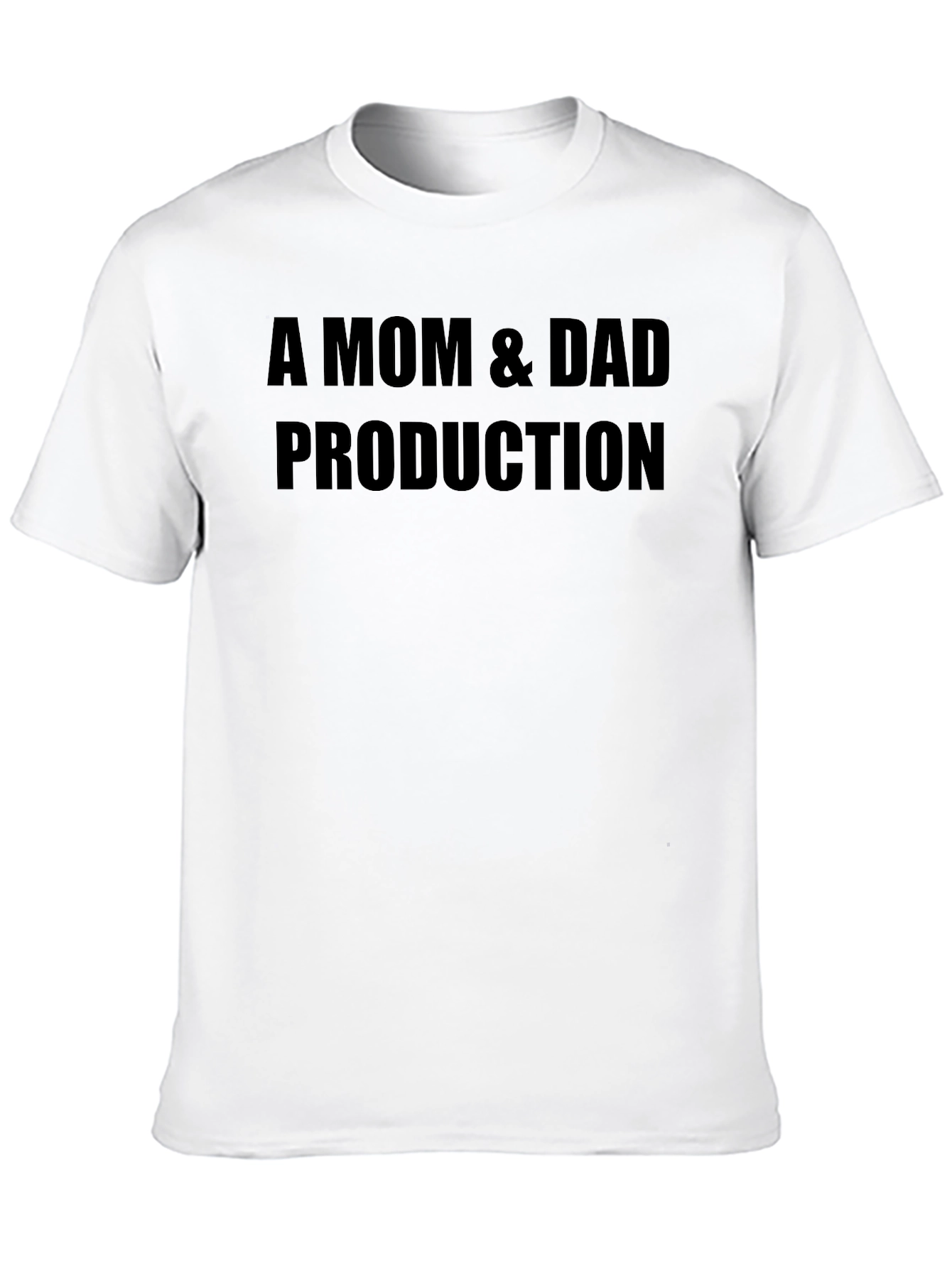 A Mom & Dad Production Black Graphic Tee Shirt