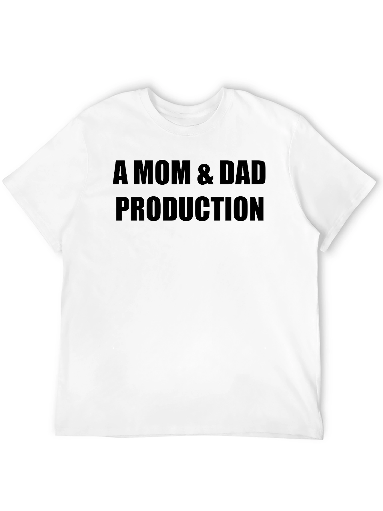 A Mom & Dad Production Black Graphic Tee Shirt