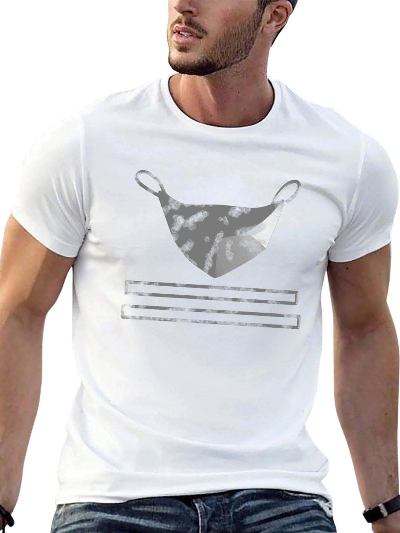 Mask Graphic Tee - Stylish Statement Shirt