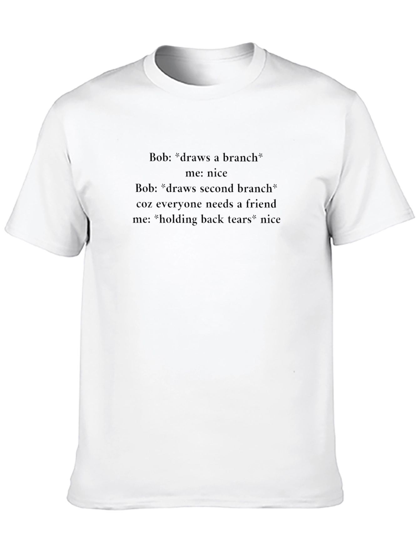 Bob Draws Branches Black Tee