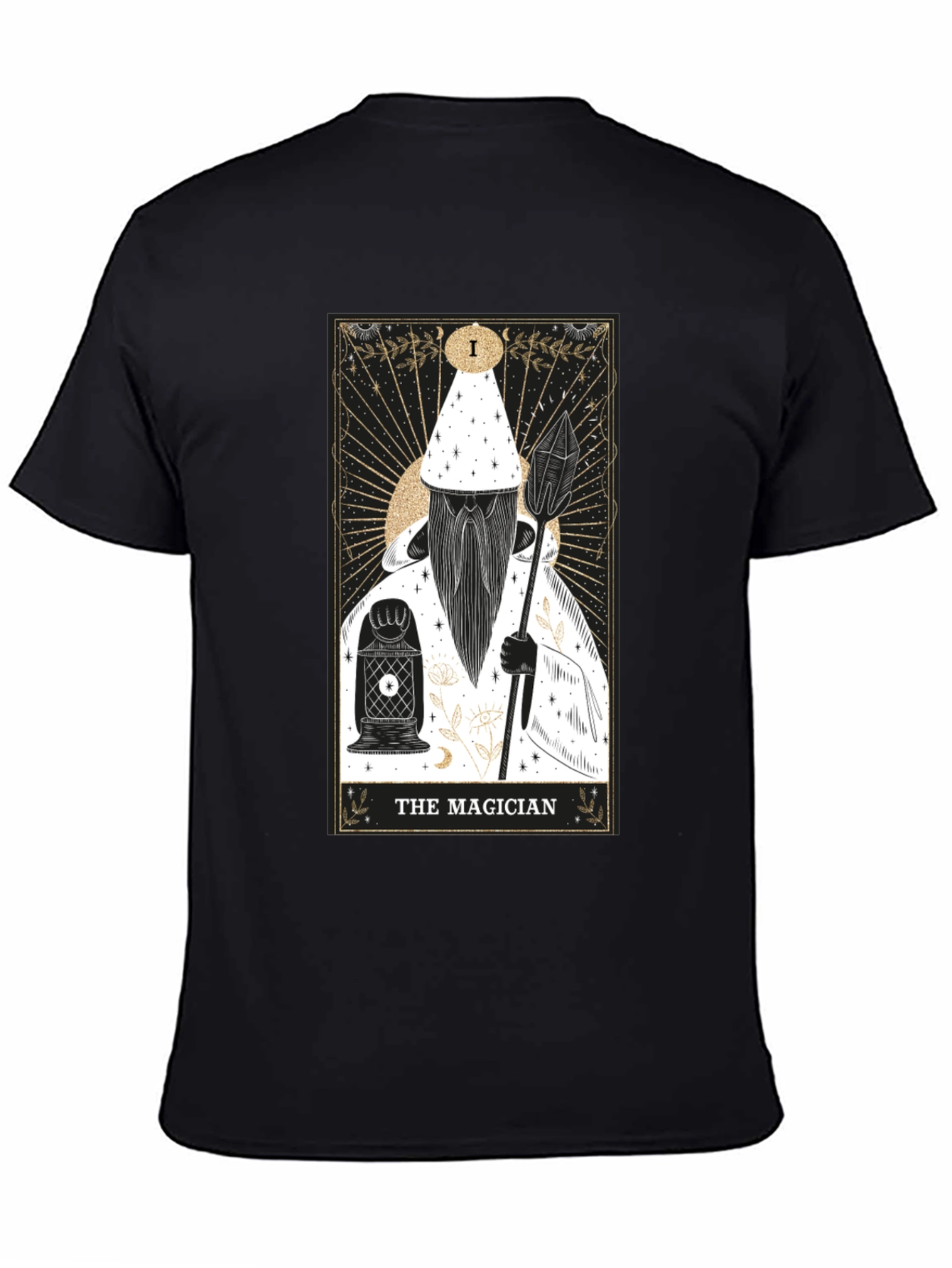 The Magician Tarot Card Graphic Tee - Black