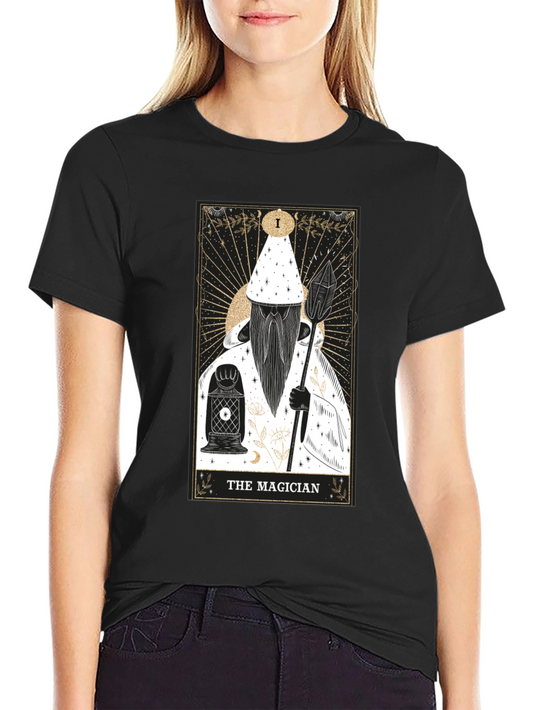 The Magician Tarot Card Graphic Tee - Black