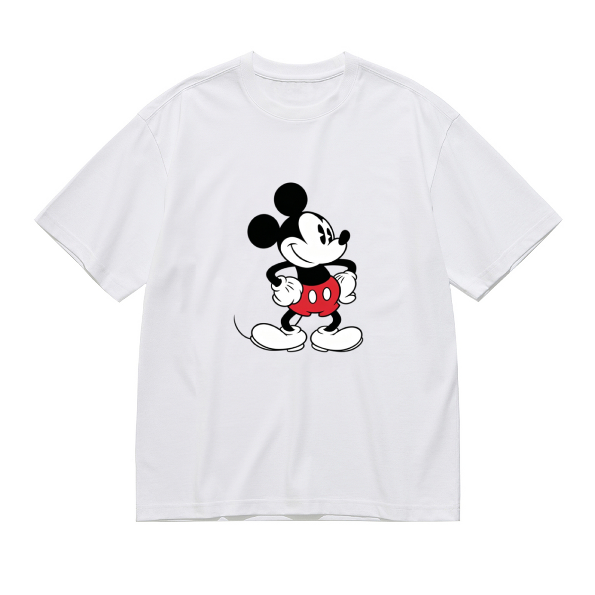 Classic Hands?on?Hips Mickey Mouse Graphic Plus Size Women¡¯s T?shirt