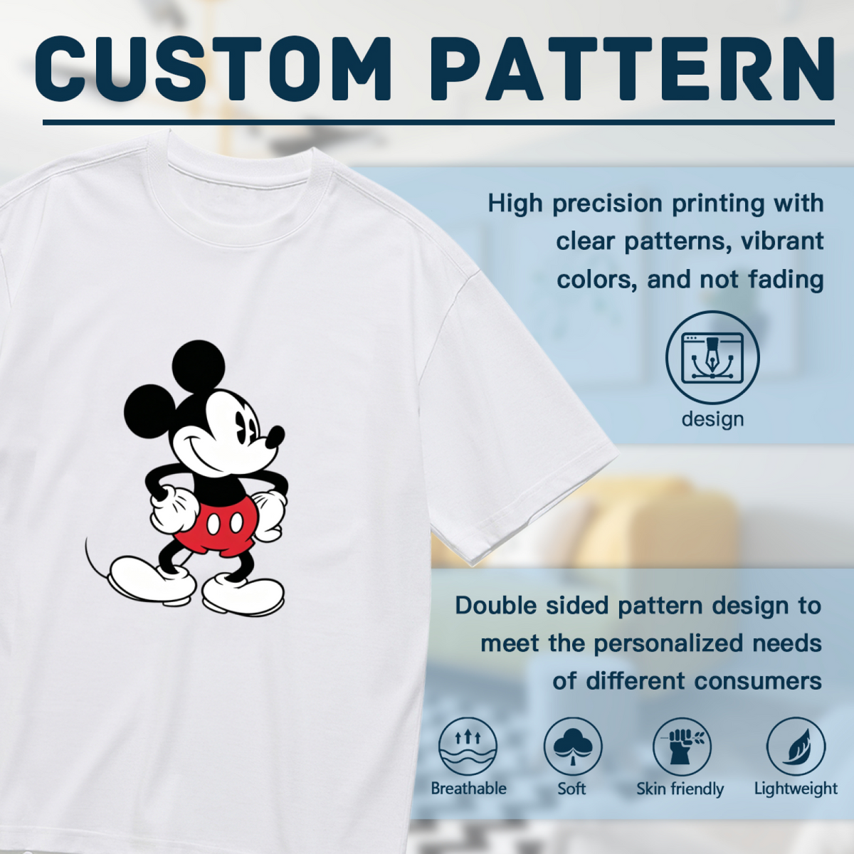 Classic Hands?on?Hips Mickey Mouse Graphic Plus Size Women¡¯s T?shirt