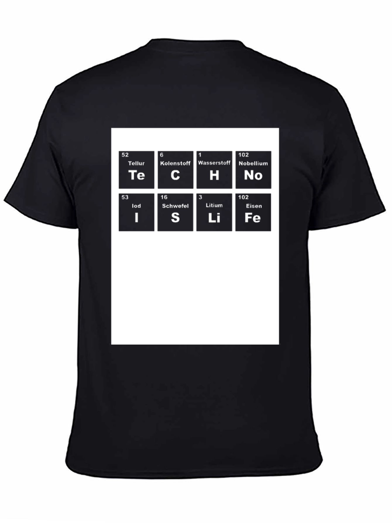 TeCH Is Life Periodic Table Black T-Shirt