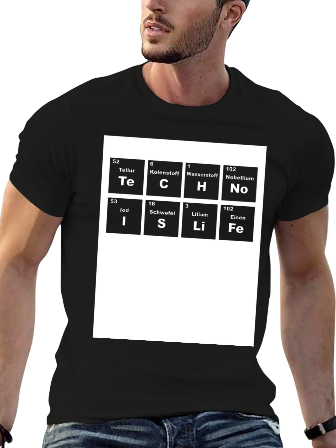 TeCH Is Life Periodic Table Black T-Shirt