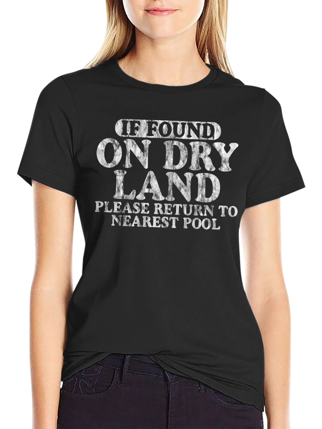 Humorous If Found On Dry Land Graphic T-Shirt