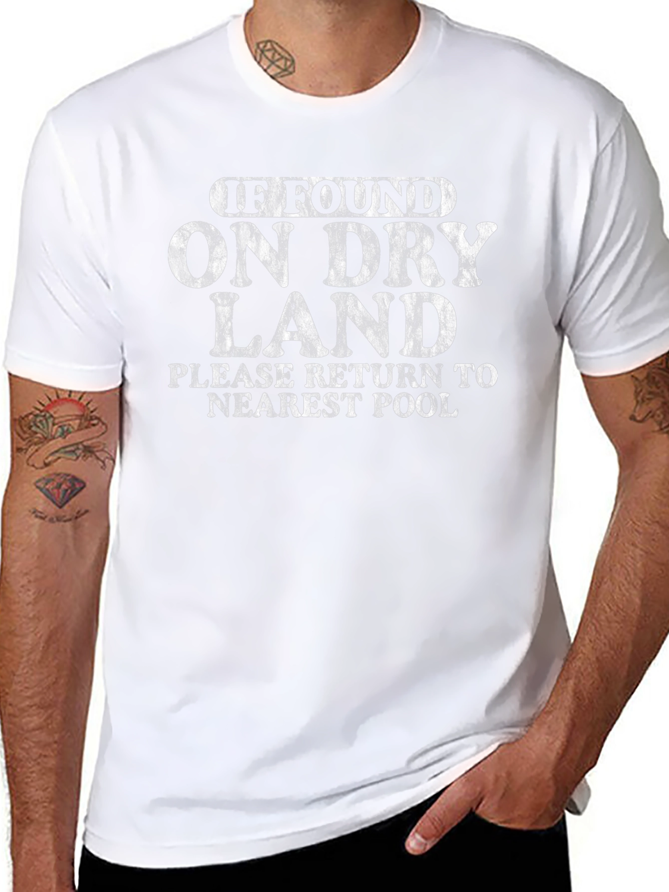 Humorous If Found On Dry Land Graphic T-Shirt
