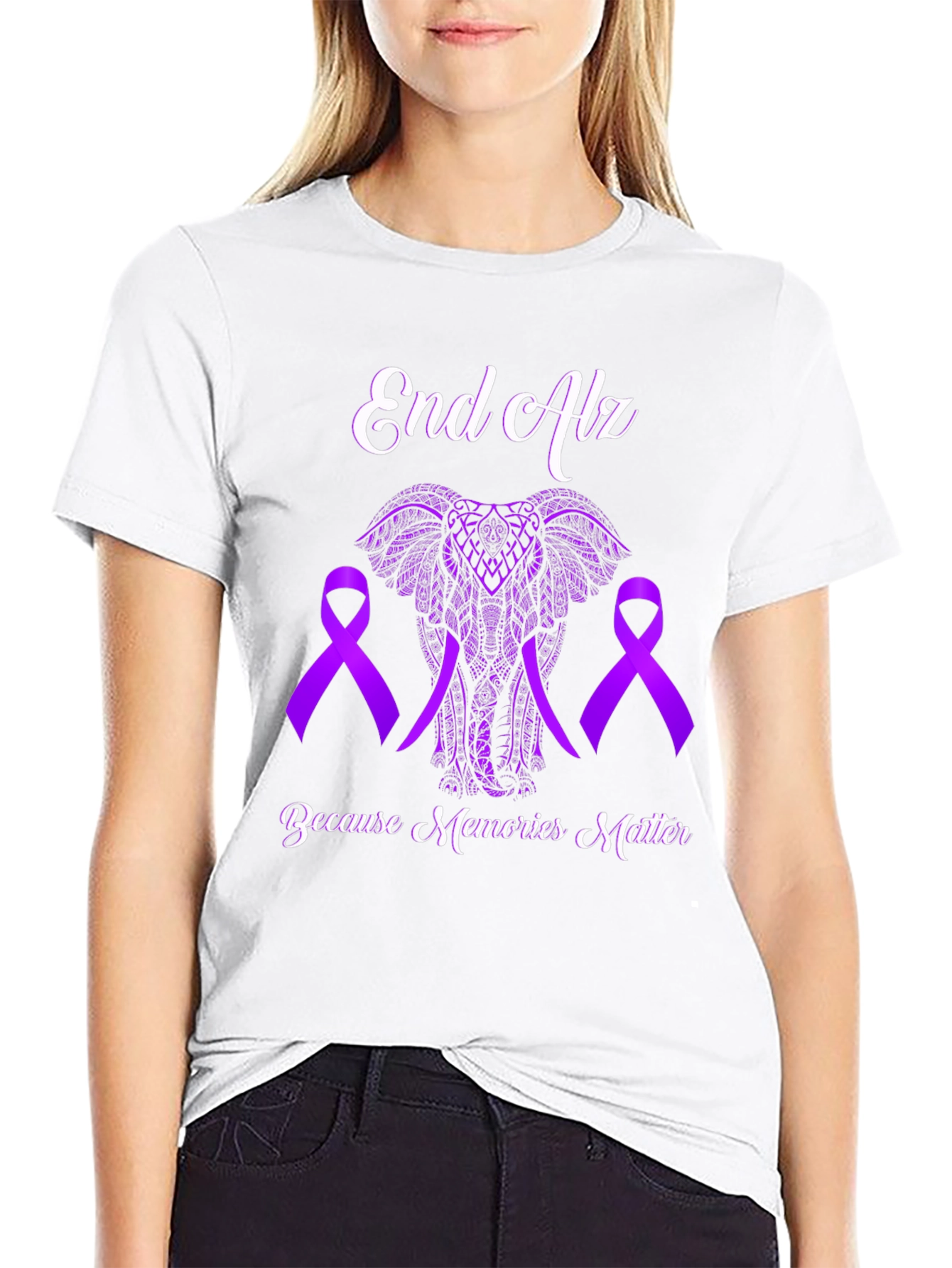 End Alz Awareness T-Shirt: Because Memories Matter