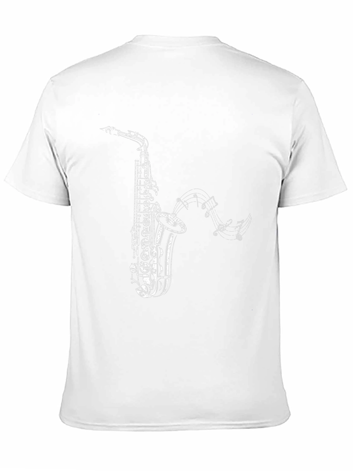 Saxophone Music Mens Black Graphic Tee