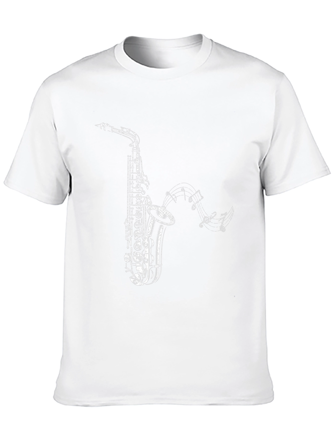 Saxophone Music Mens Black Graphic Tee