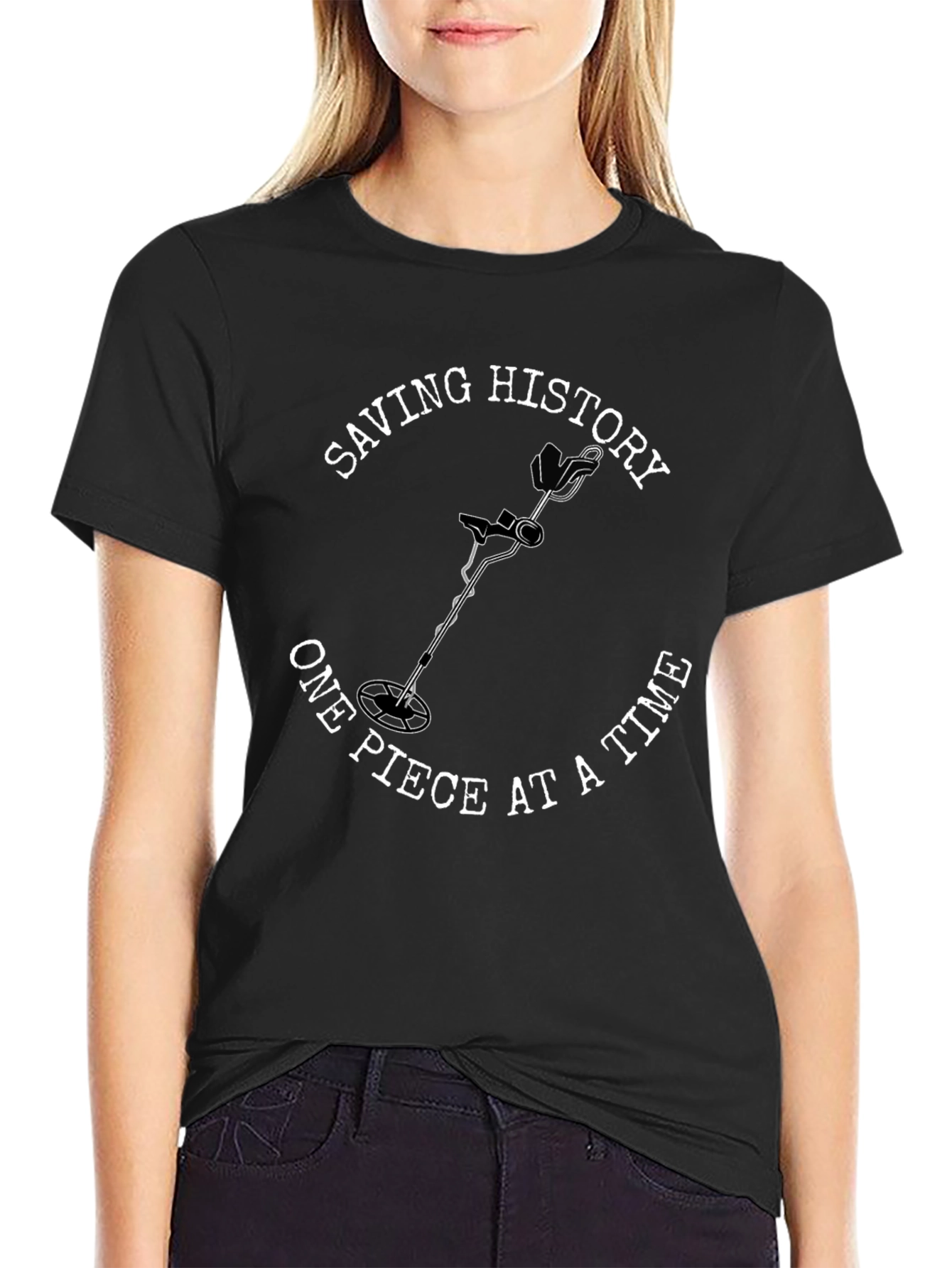 Saving History Metal Detecting Graphic T-Shirt