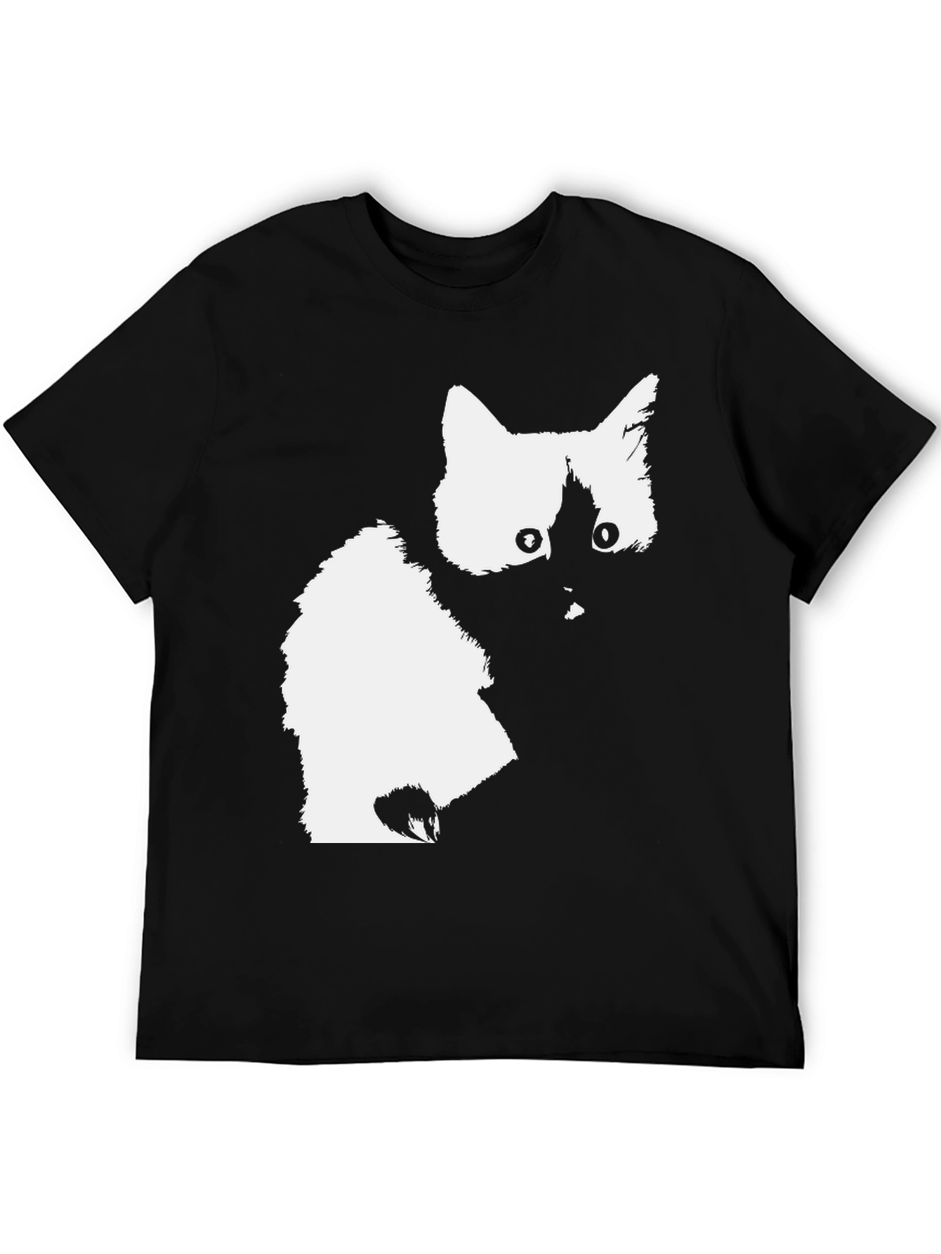 Cat Silhouette Black T-Shirt