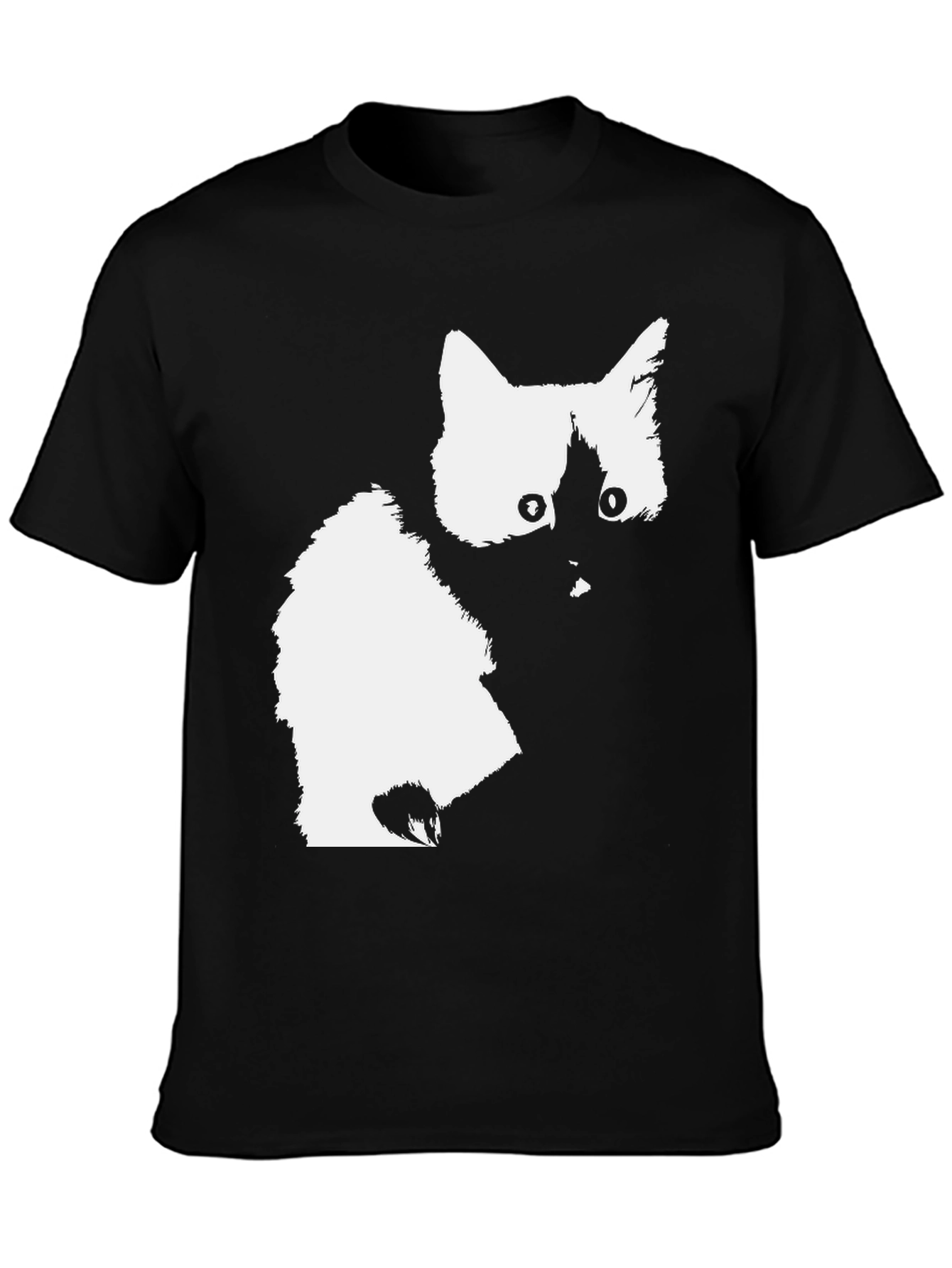 Cat Silhouette Black T-Shirt
