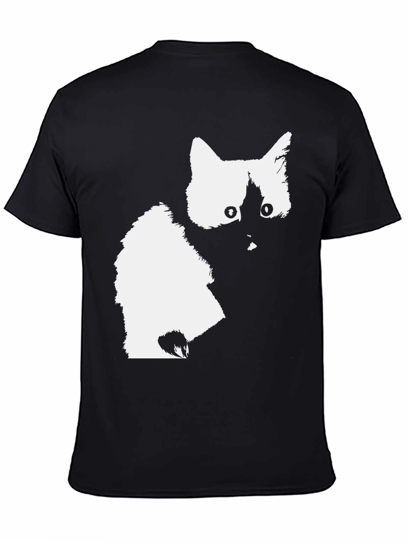 Cat Silhouette Black T-Shirt