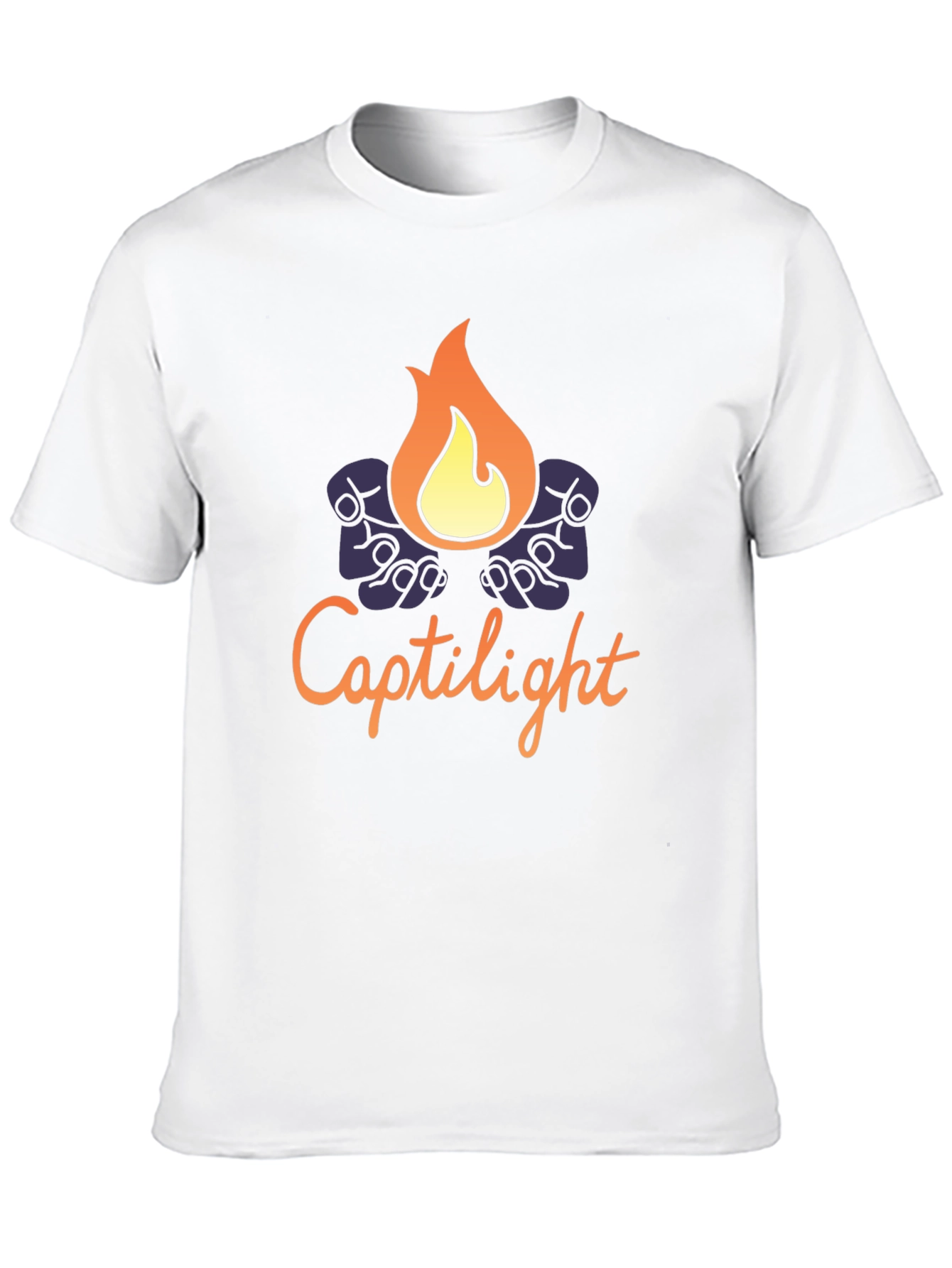 Captilight Graphic T-Shirt - Soft Black Cotton Blend