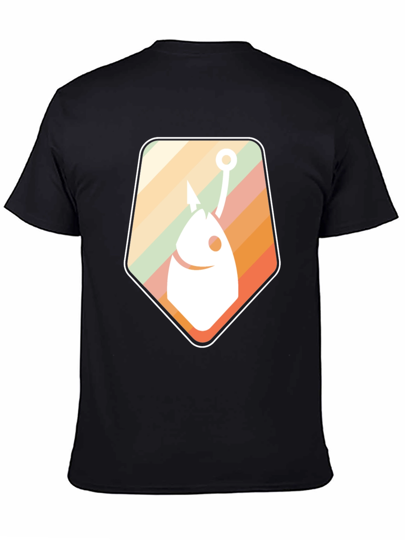 Retro Fish Hook Graphic Tee - Cool Fishing T-Shirt