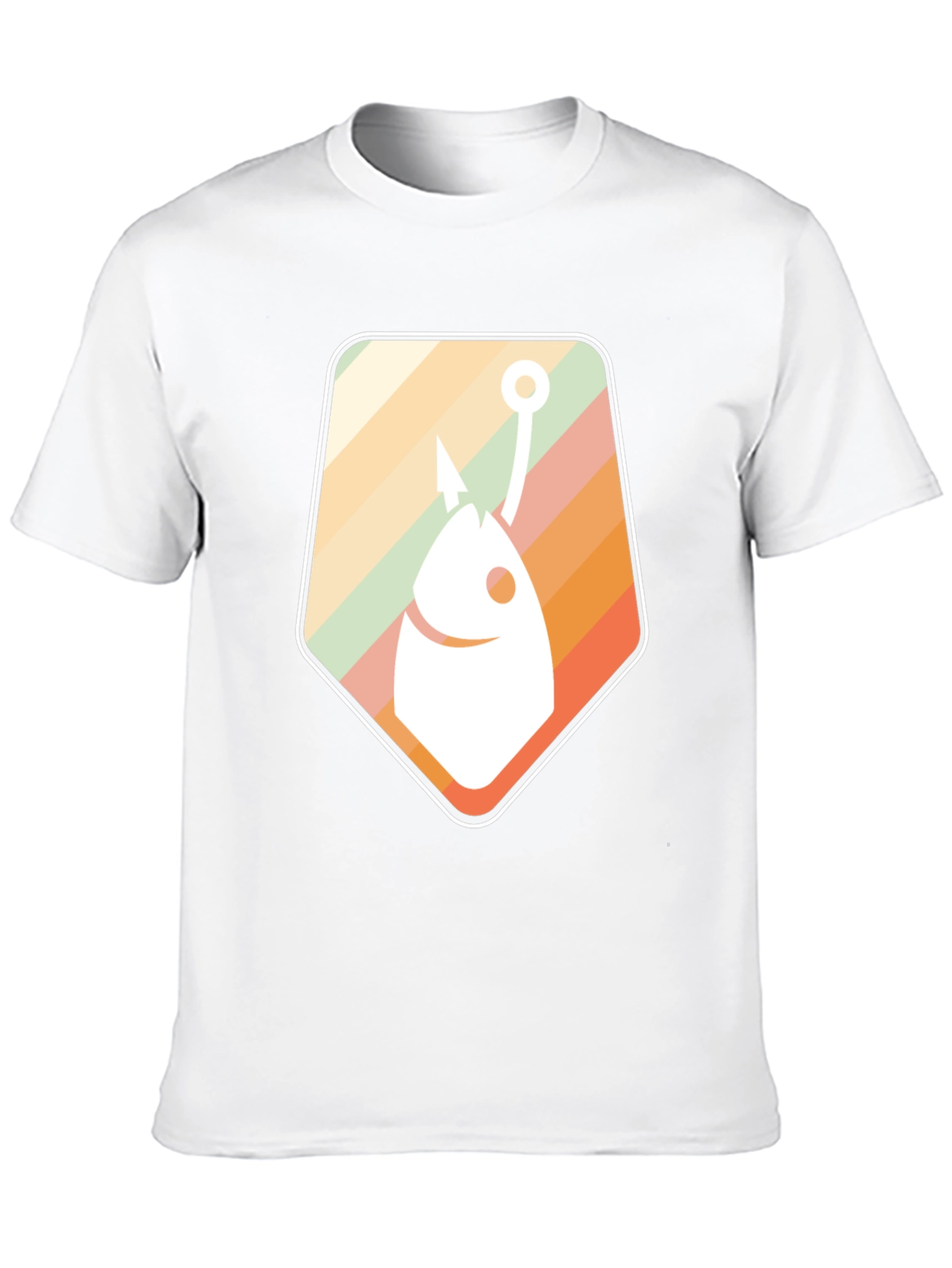 Retro Fish Hook Graphic Tee - Cool Fishing T-Shirt
