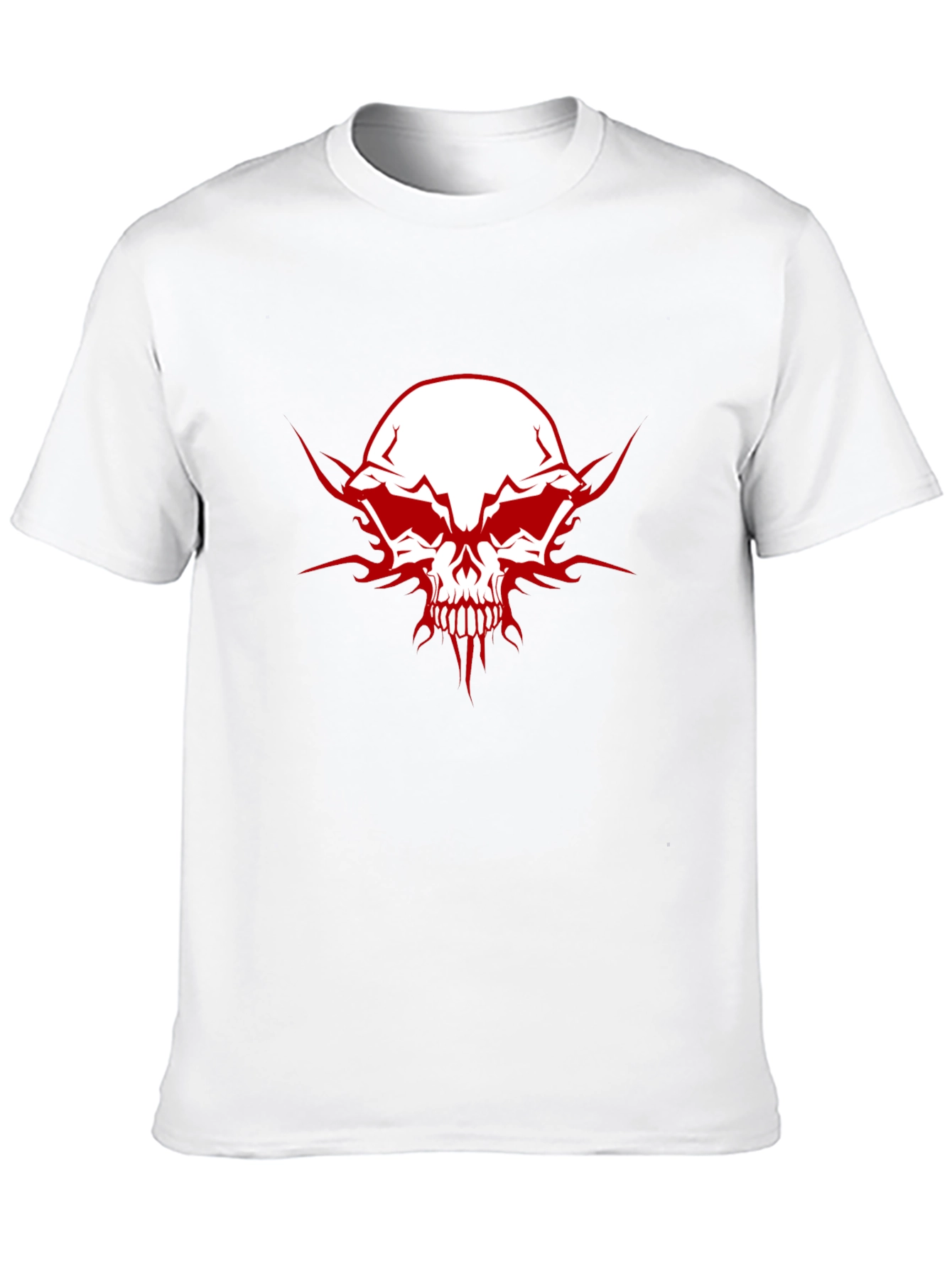 Edgy Skull Graphic Tee - Mens Black Cotton T-Shirt