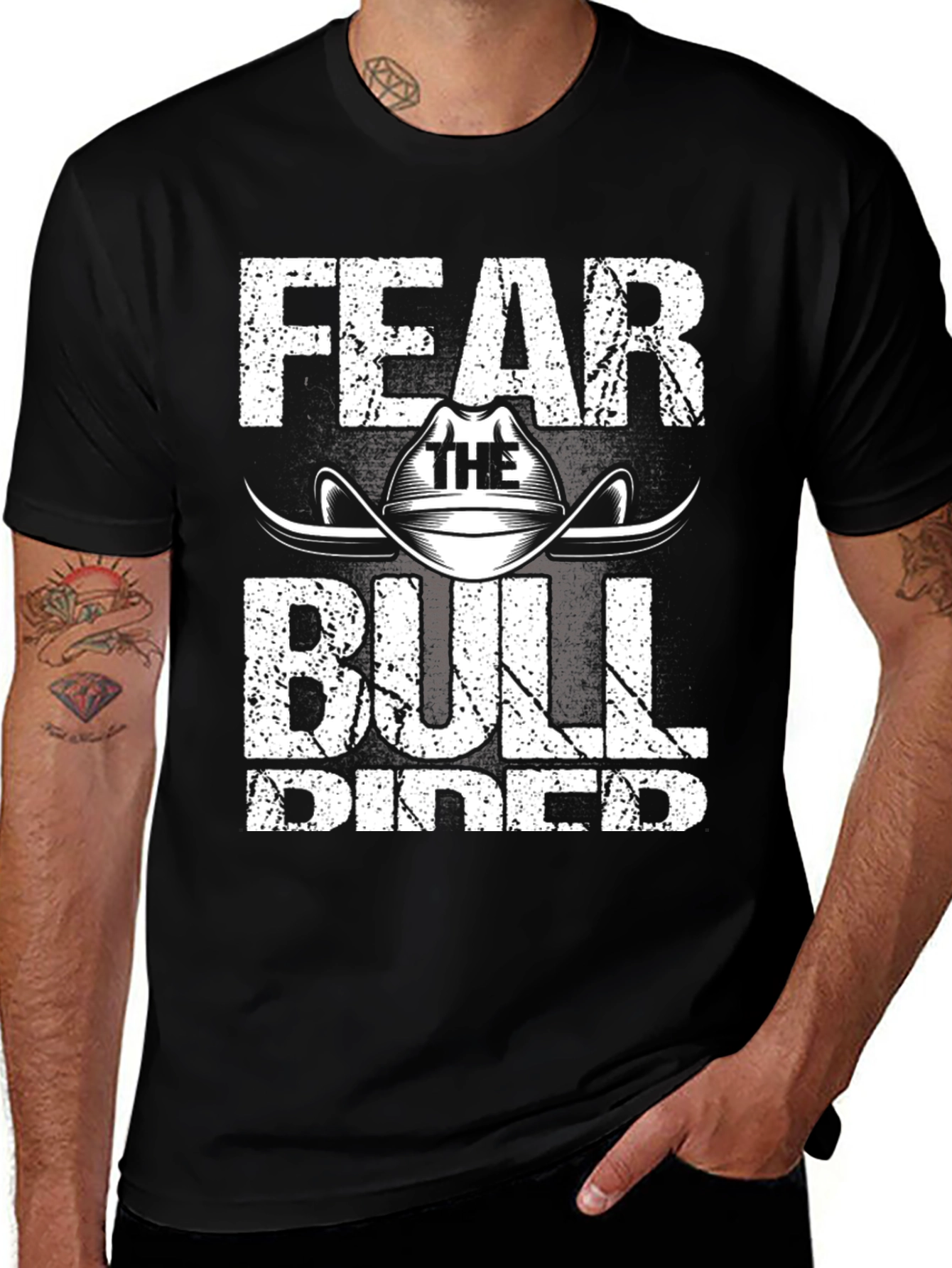 Fear the Bull Rider Graphic T-Shirt