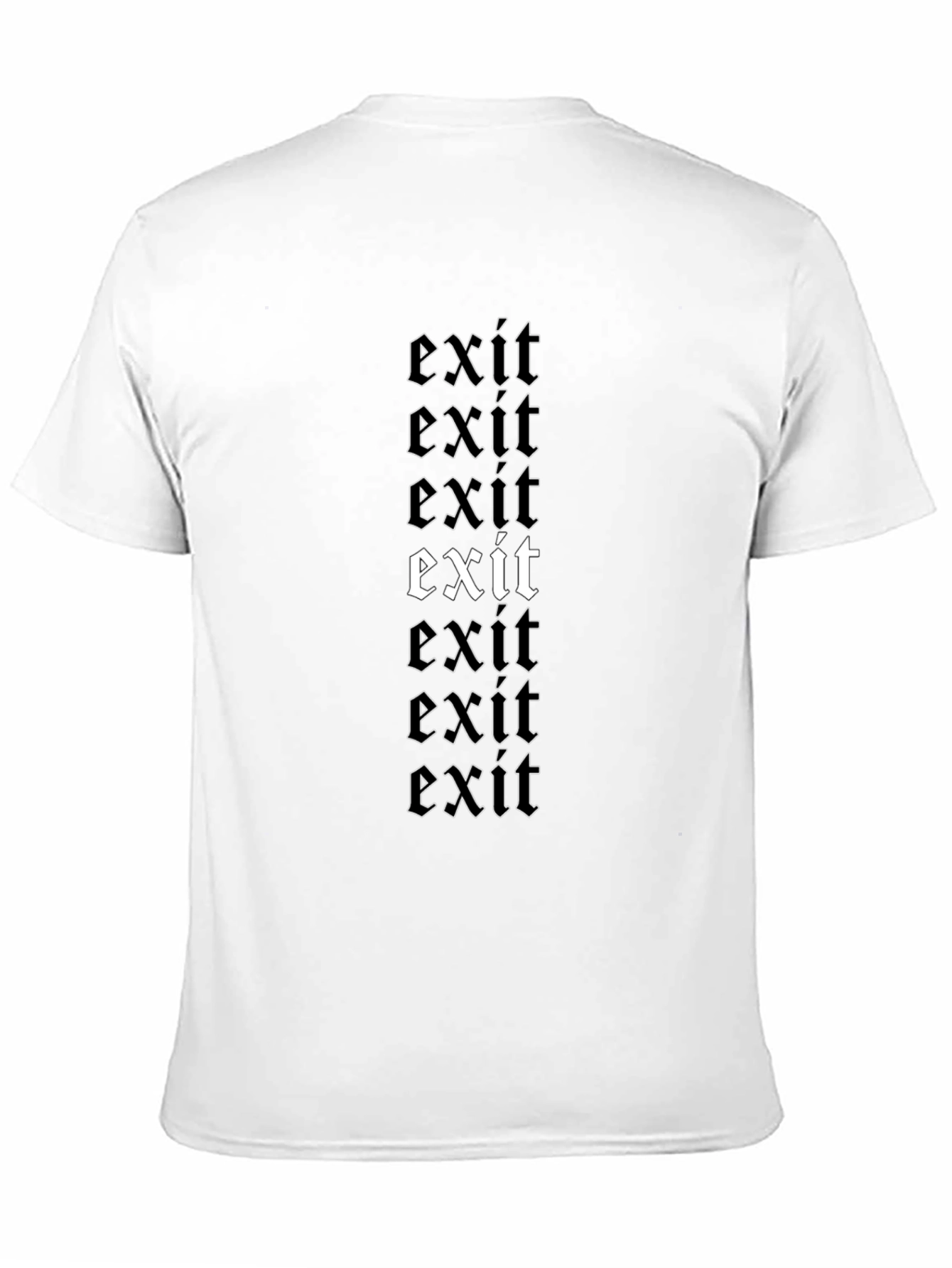 Exit T-Shirt - Gothic Style Text Design