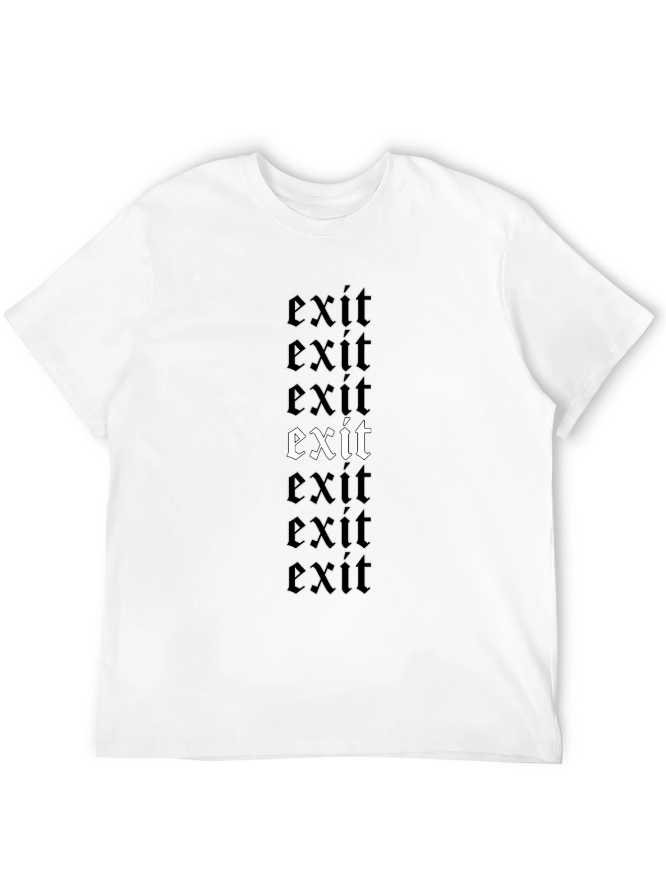 Exit T-Shirt - Gothic Style Text Design