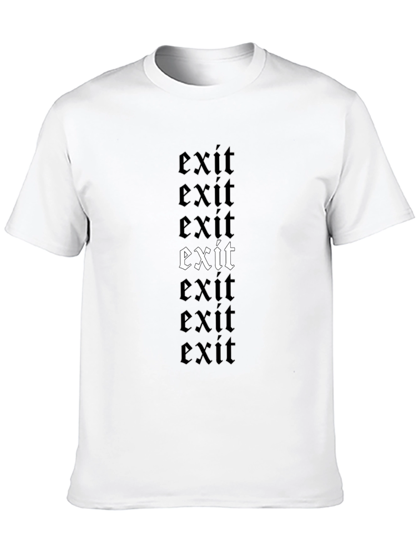 Exit T-Shirt - Gothic Style Text Design