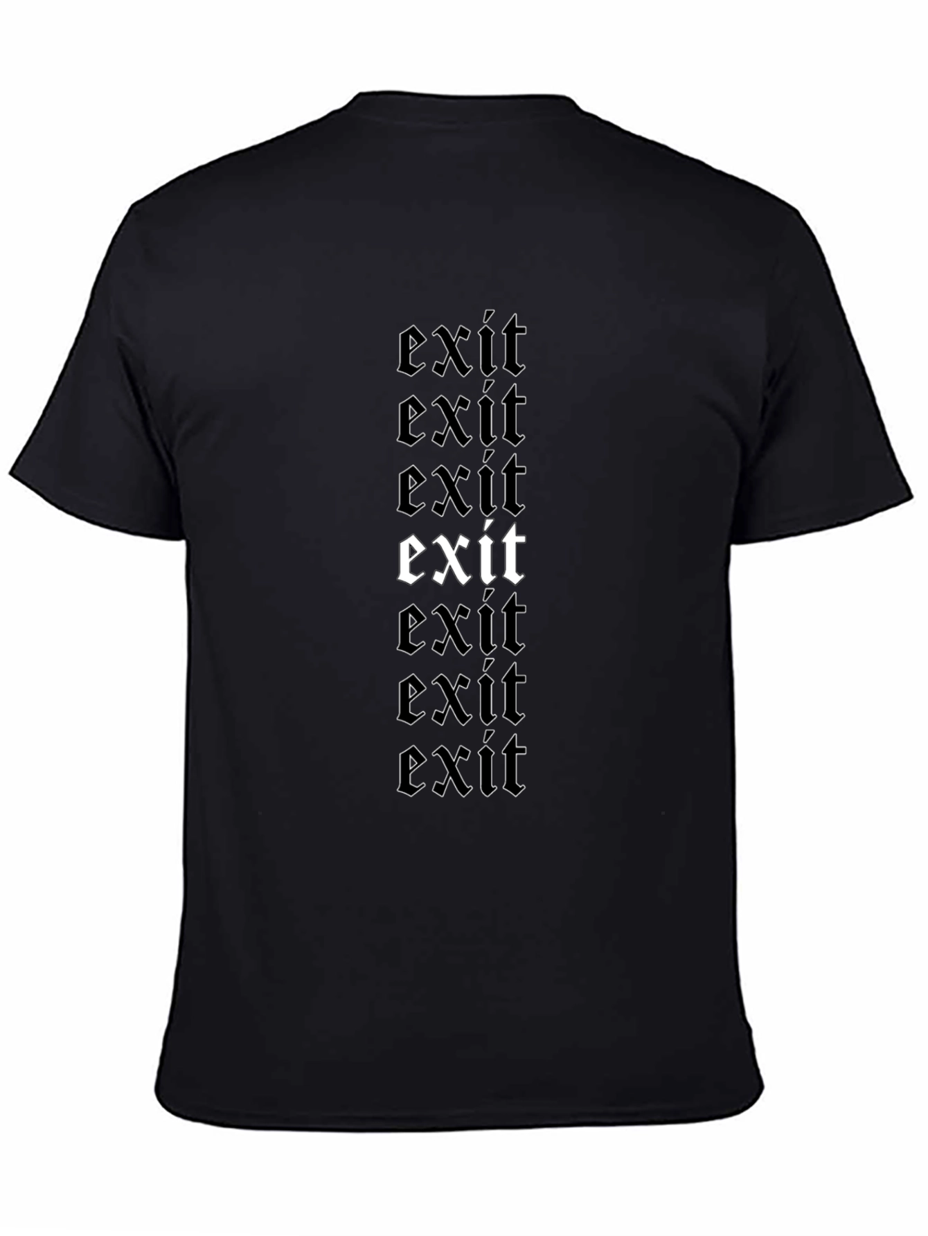 Exit T-Shirt - Gothic Style Text Design