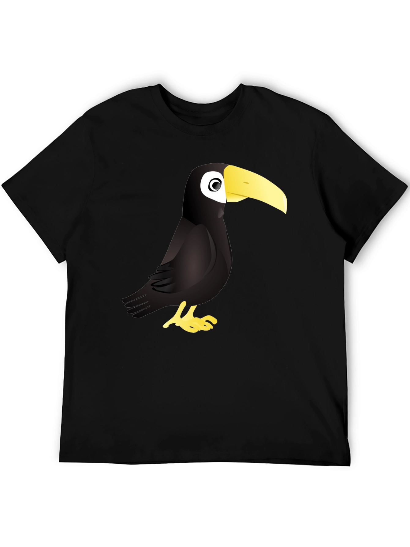 Toucan Graphic Black T-Shirt - Cool Bird Tee
