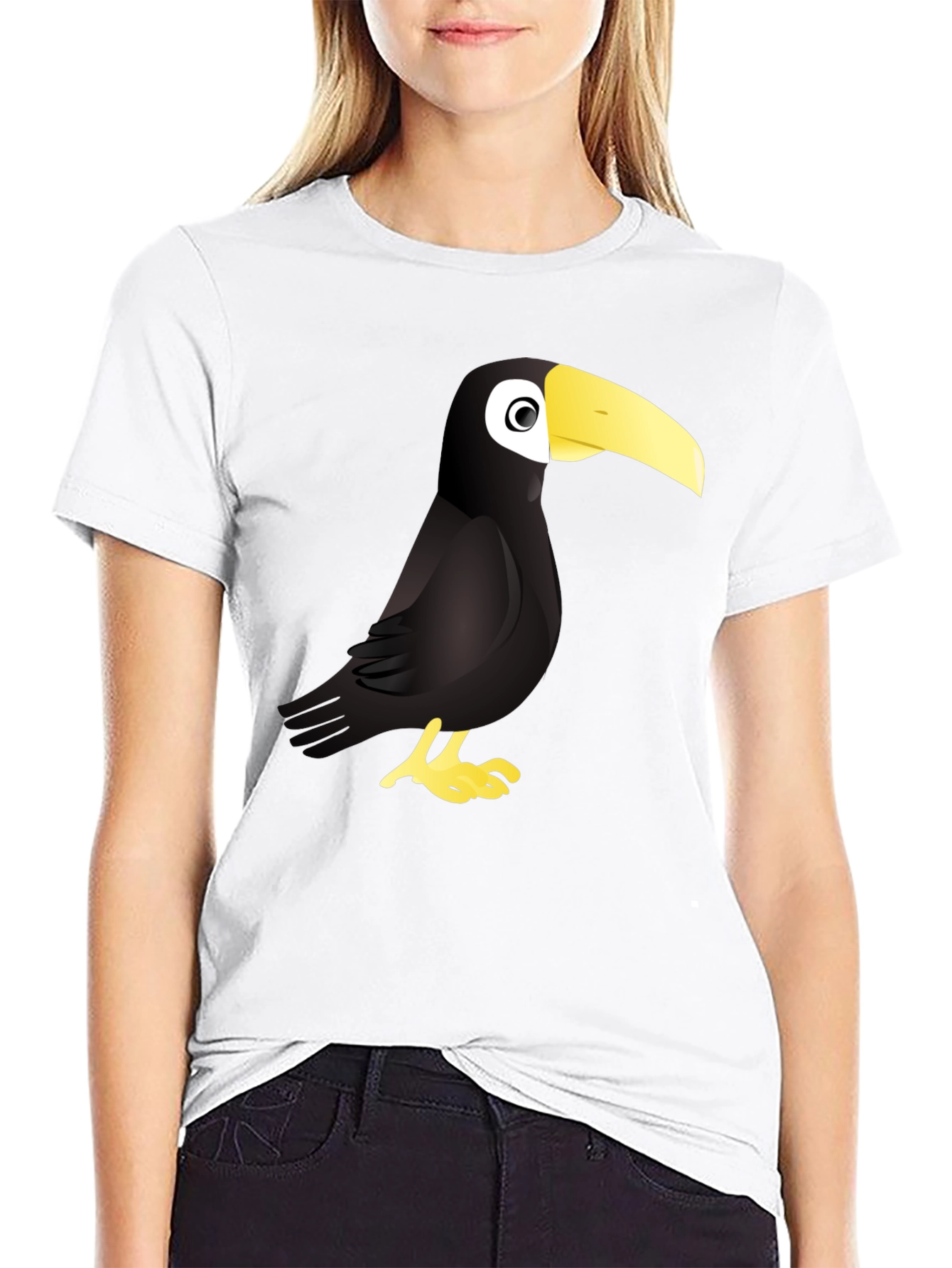 Toucan Graphic Black T-Shirt - Cool Bird Tee