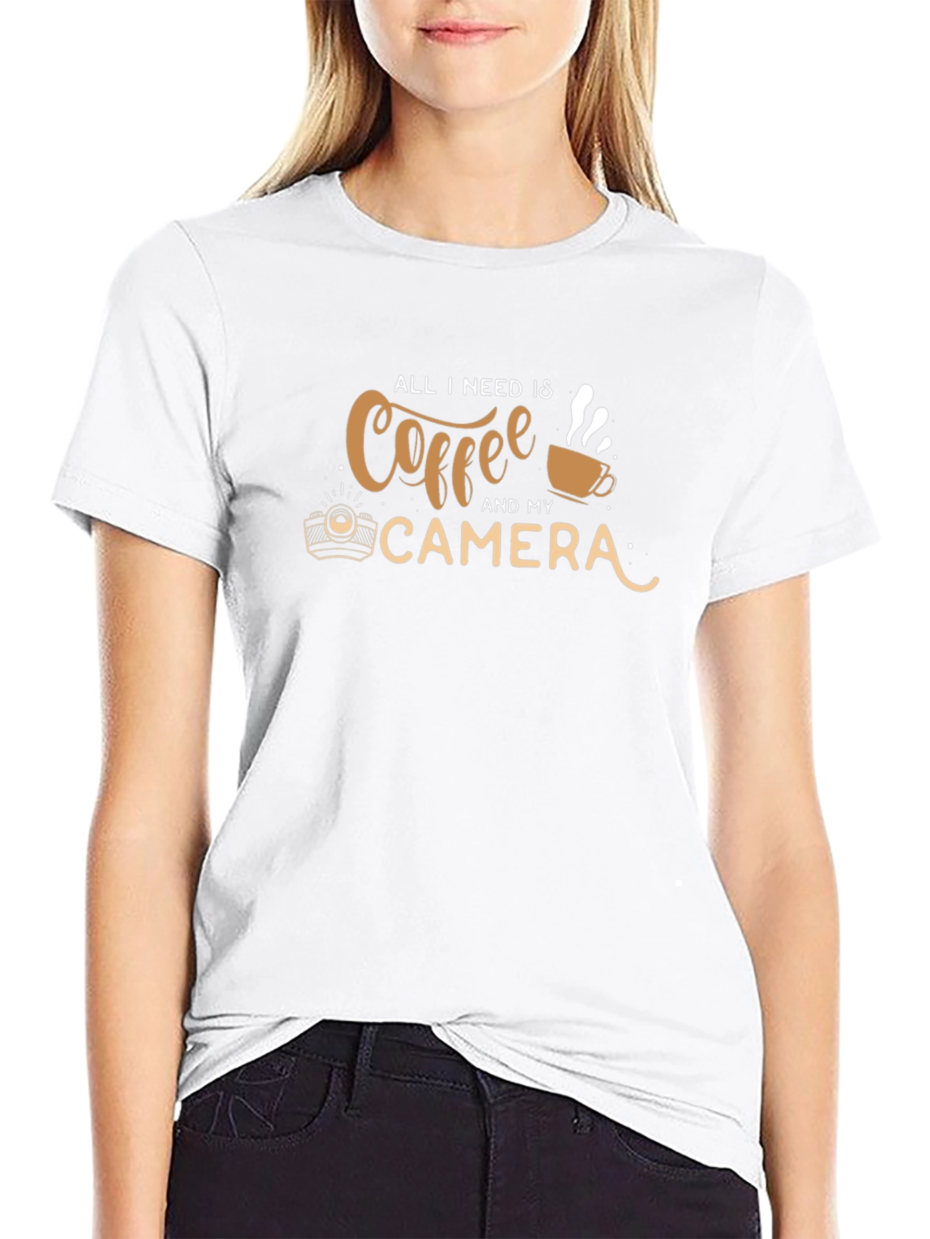 Coffee & Camera Graphic Tee - Photographer Shirt
