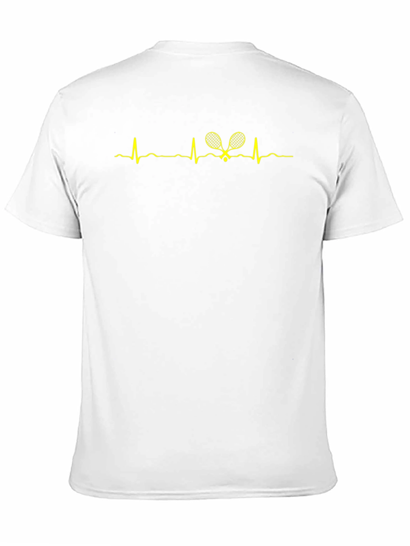 Tennis Heartbeat T-Shirt - Black Cotton Graphic Tee