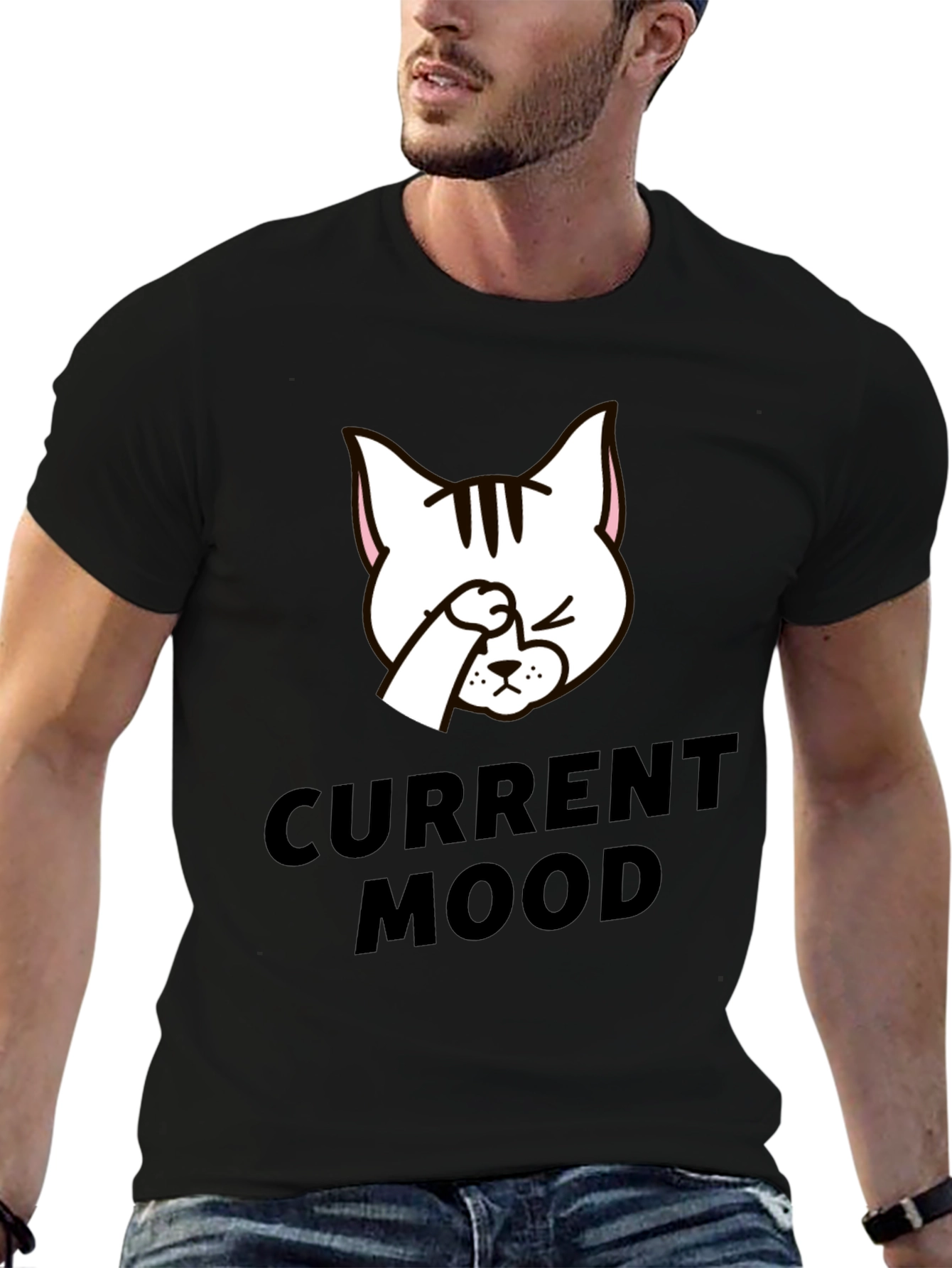 Current Mood Cat Graphic Tee