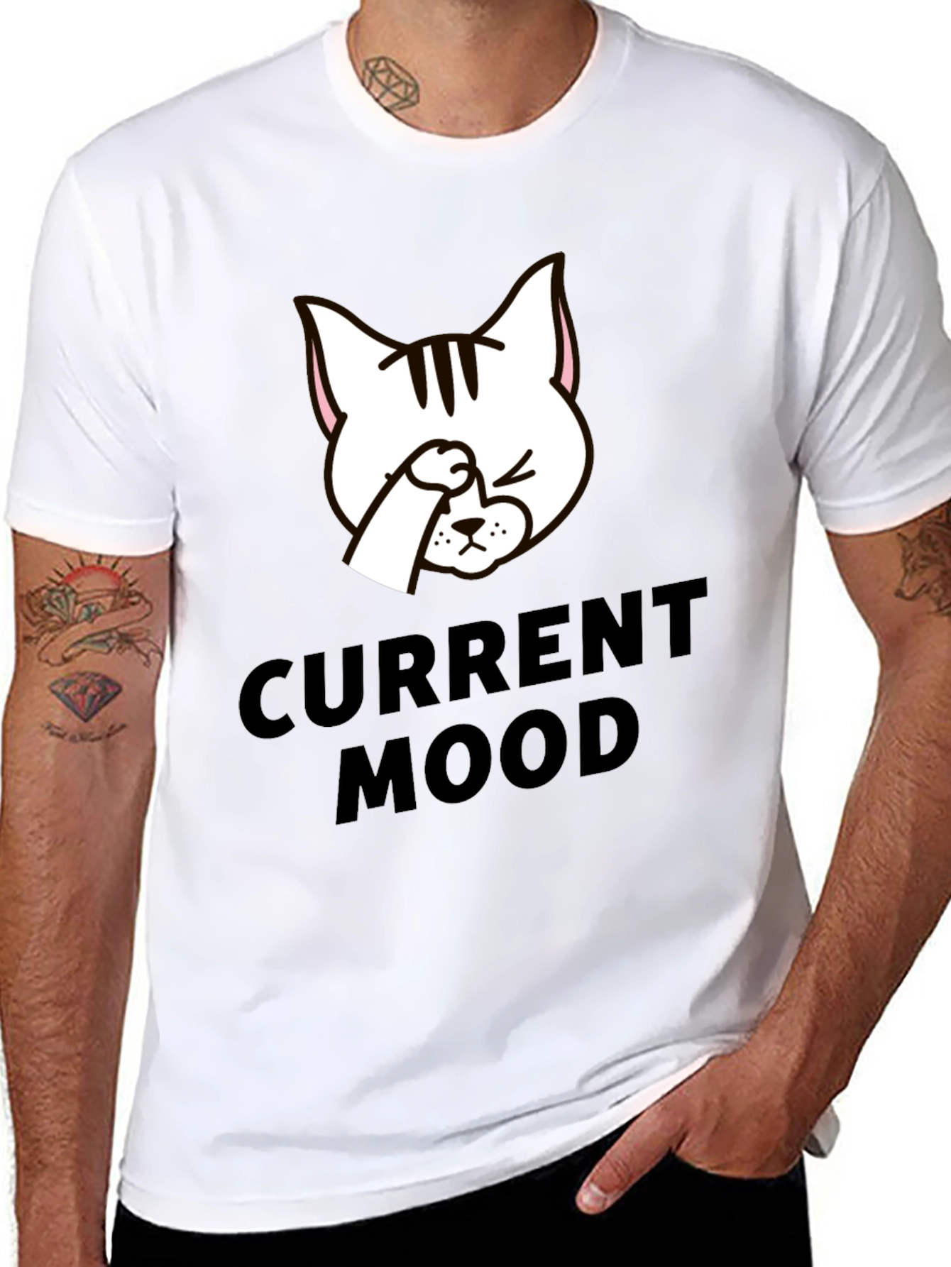 Current Mood Cat Graphic Tee