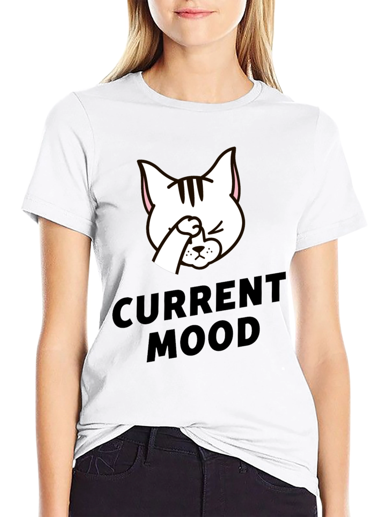 Current Mood Cat Graphic Tee