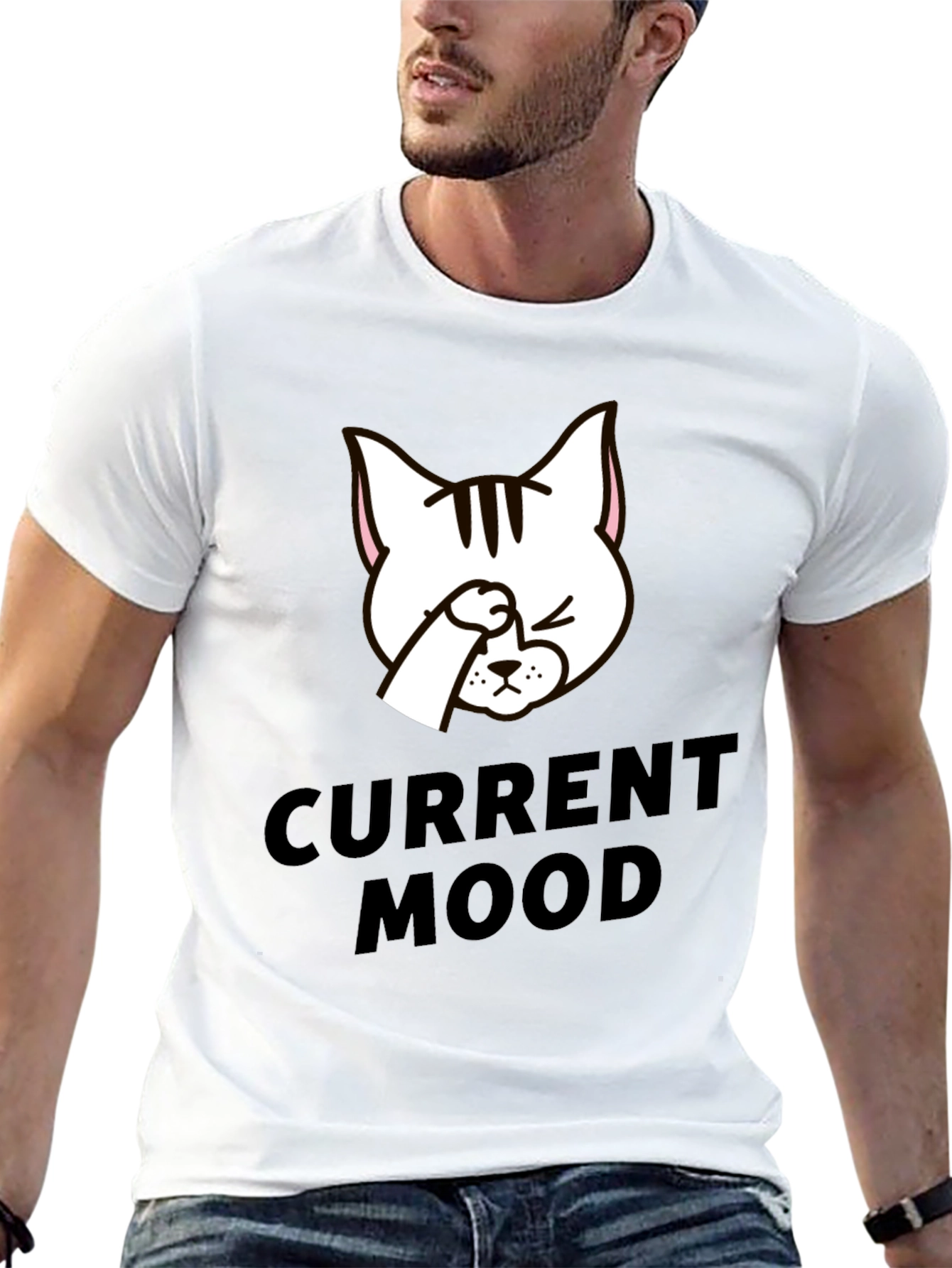 Current Mood Cat Graphic Tee