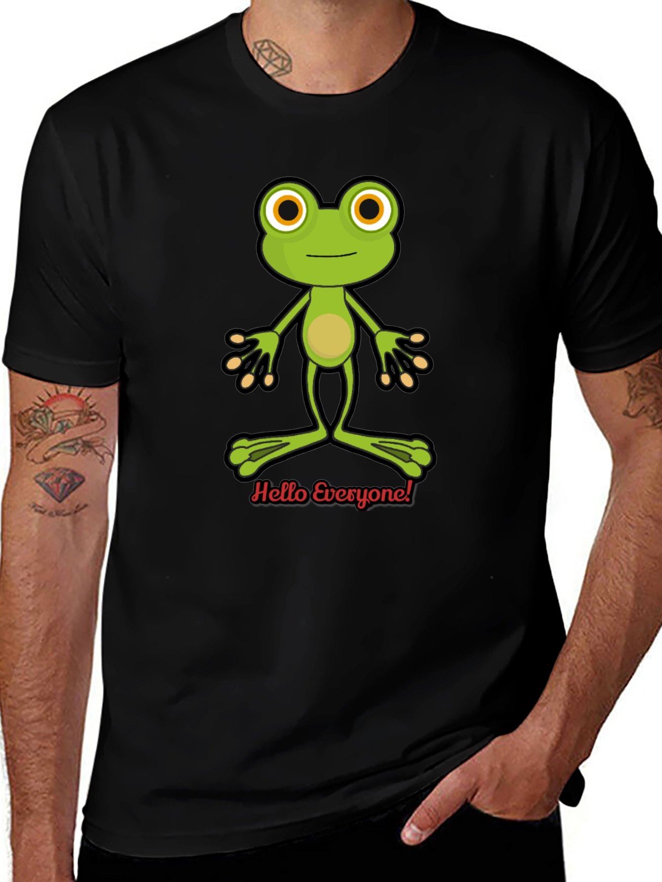 Frog Hello Everyone Graphic T-Shirt