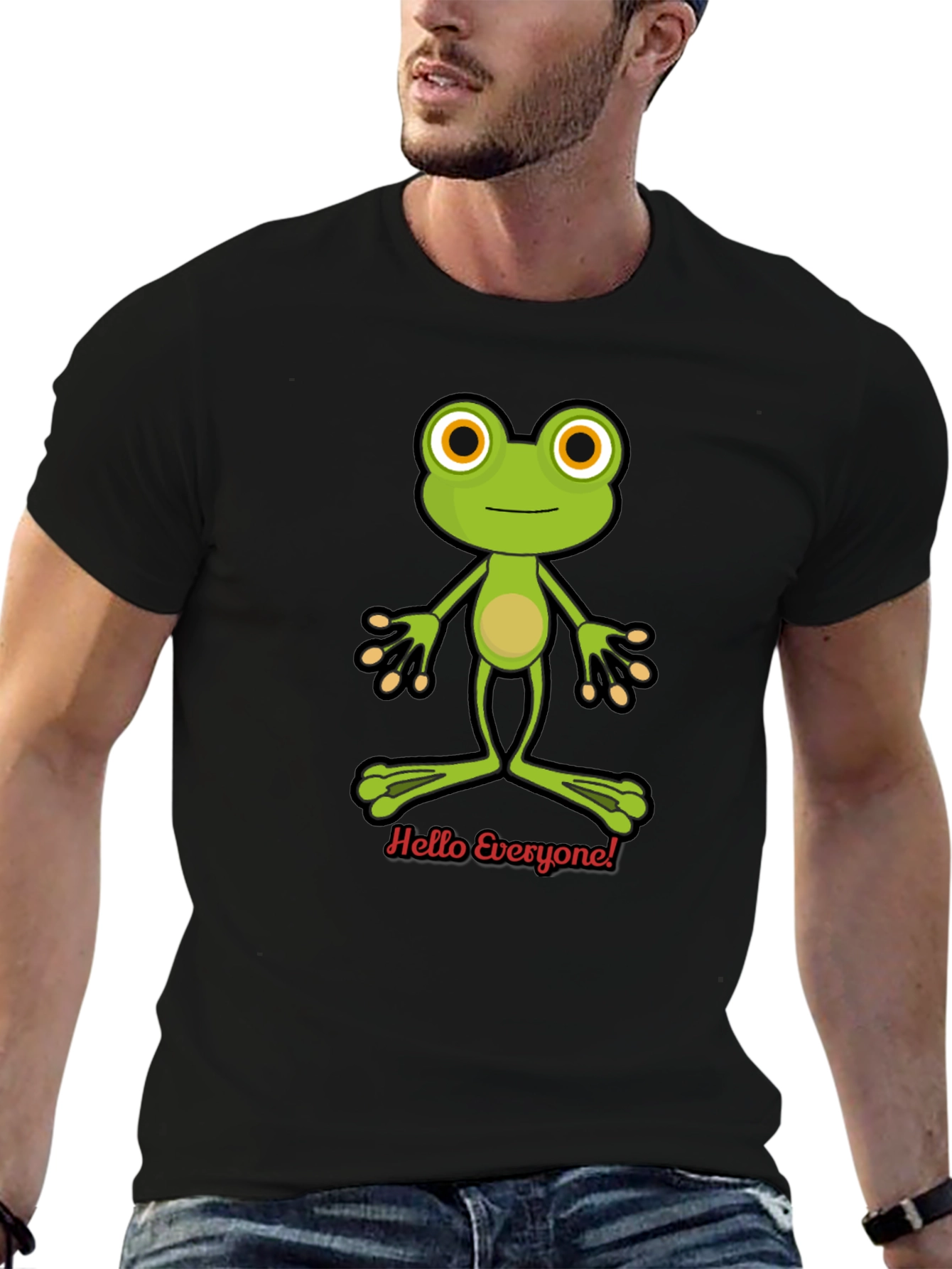 Frog Hello Everyone Graphic T-Shirt