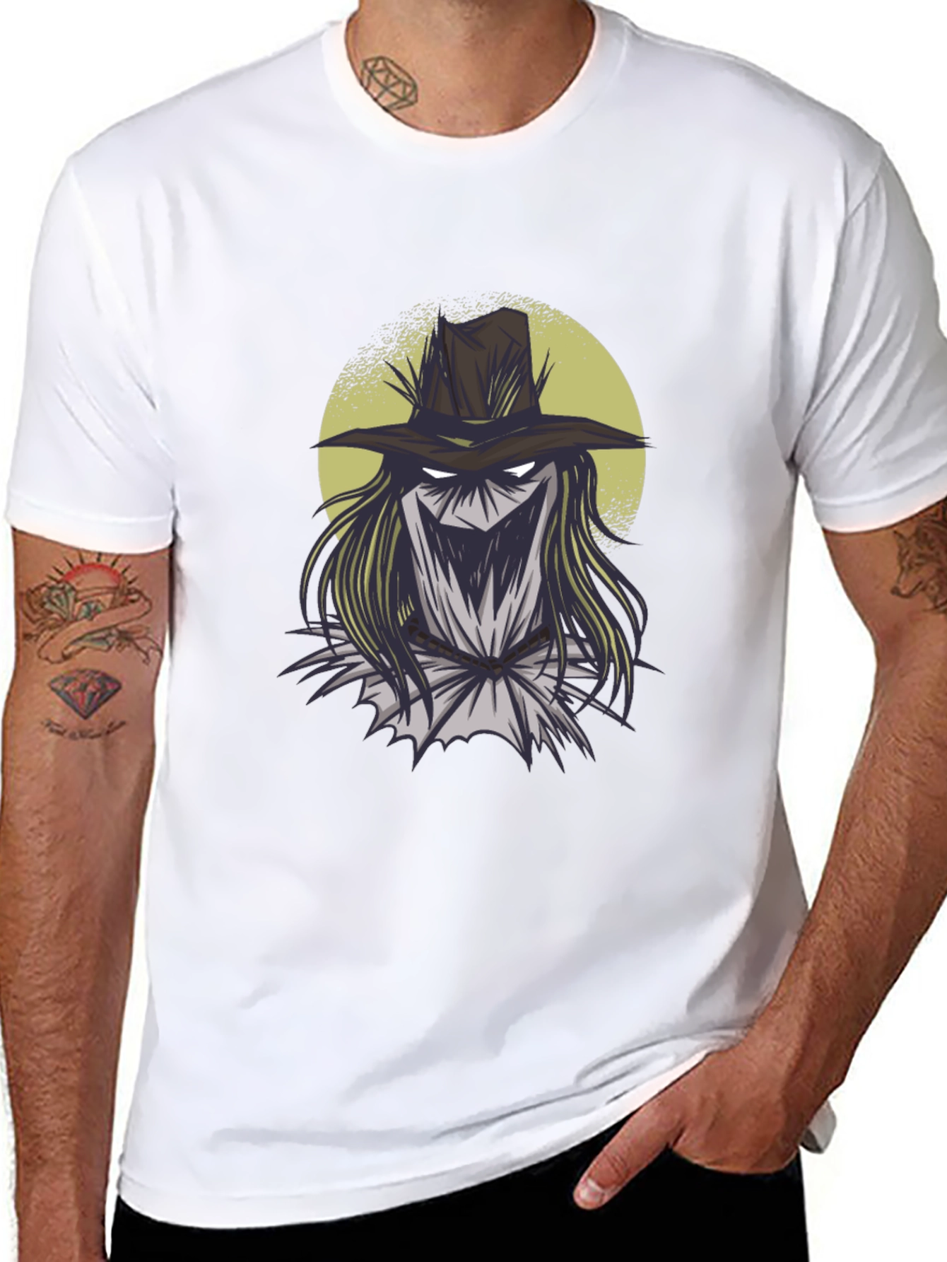 Scarecrow Graphic Tee - Spooky Season Style