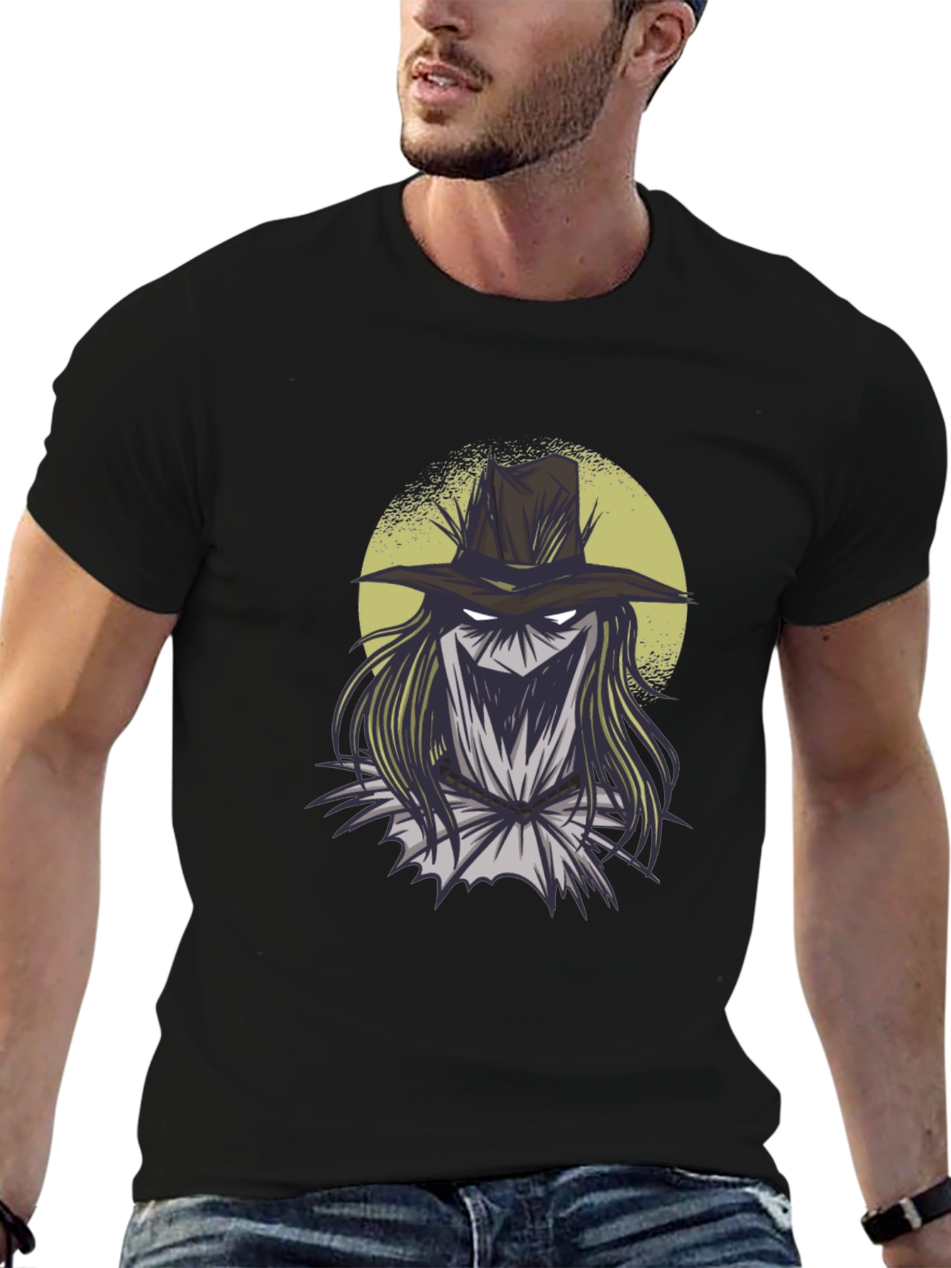 Scarecrow Graphic Tee - Spooky Season Style