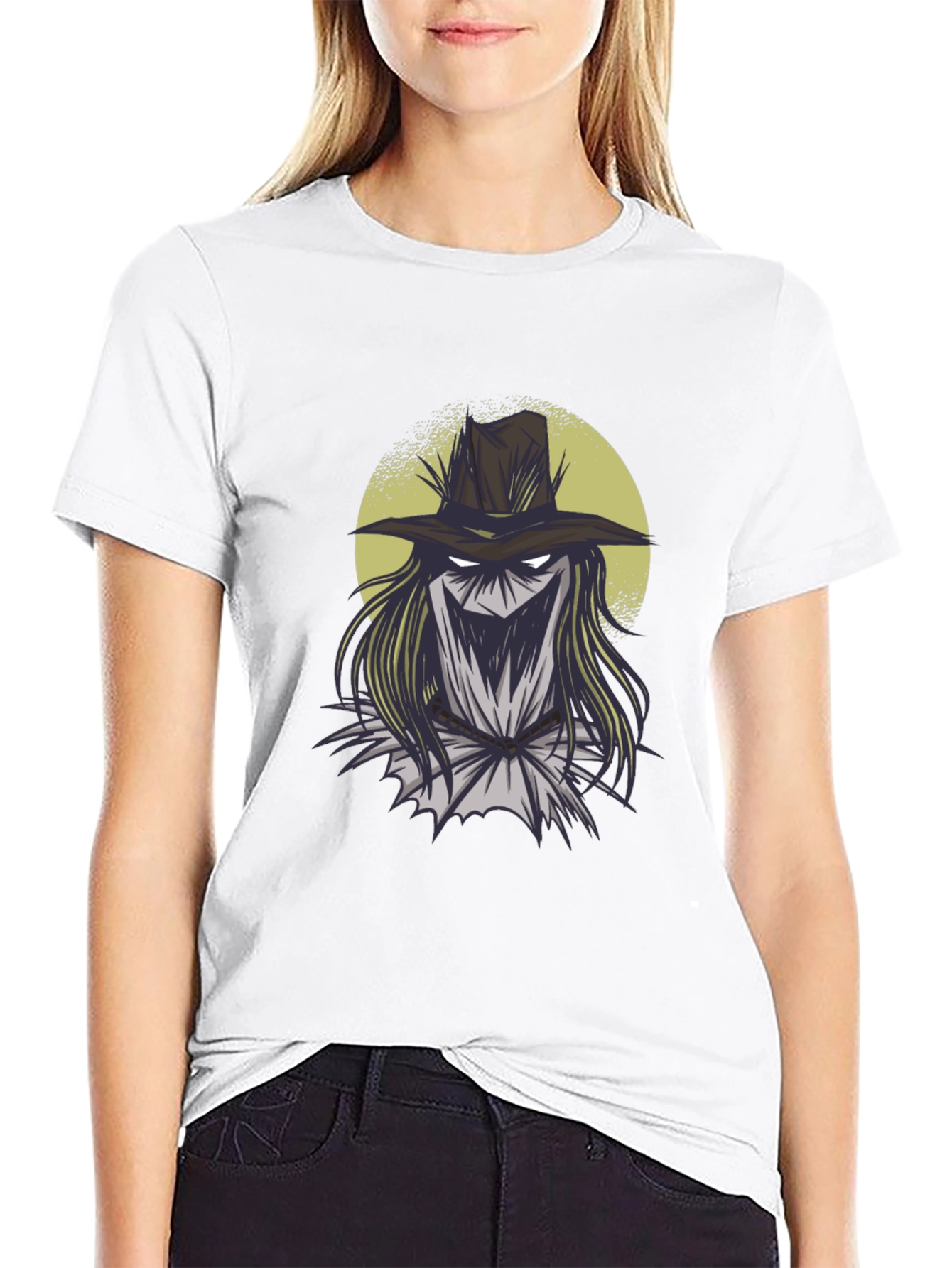 Scarecrow Graphic Tee - Spooky Season Style