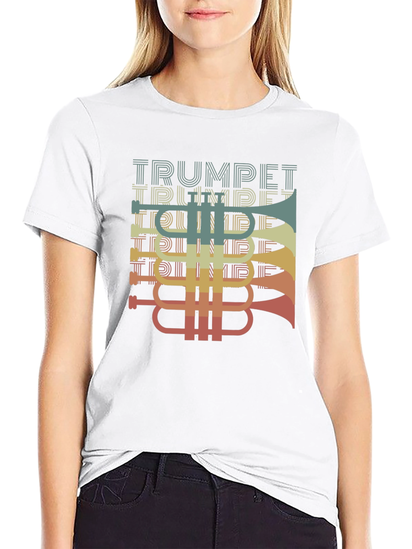 Retro Trumpet Graphic T-Shirt - Music Lover Tee