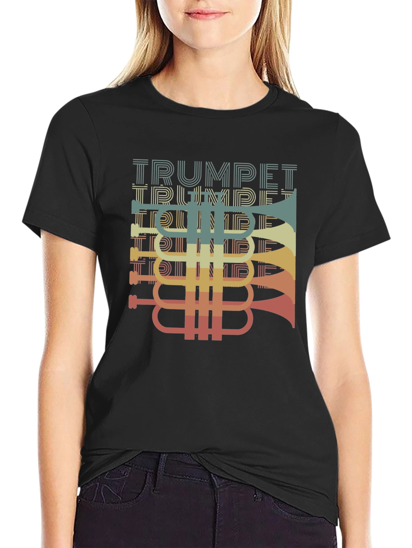 Retro Trumpet Graphic T-Shirt - Music Lover Tee