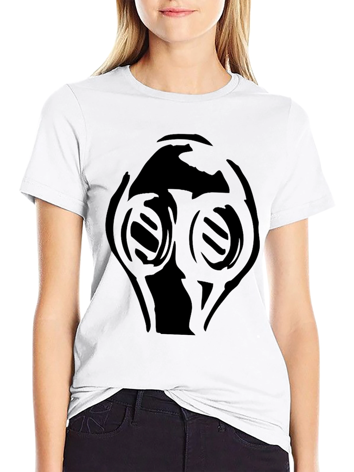 Black T-Shirt with Gas Mask Graphic
