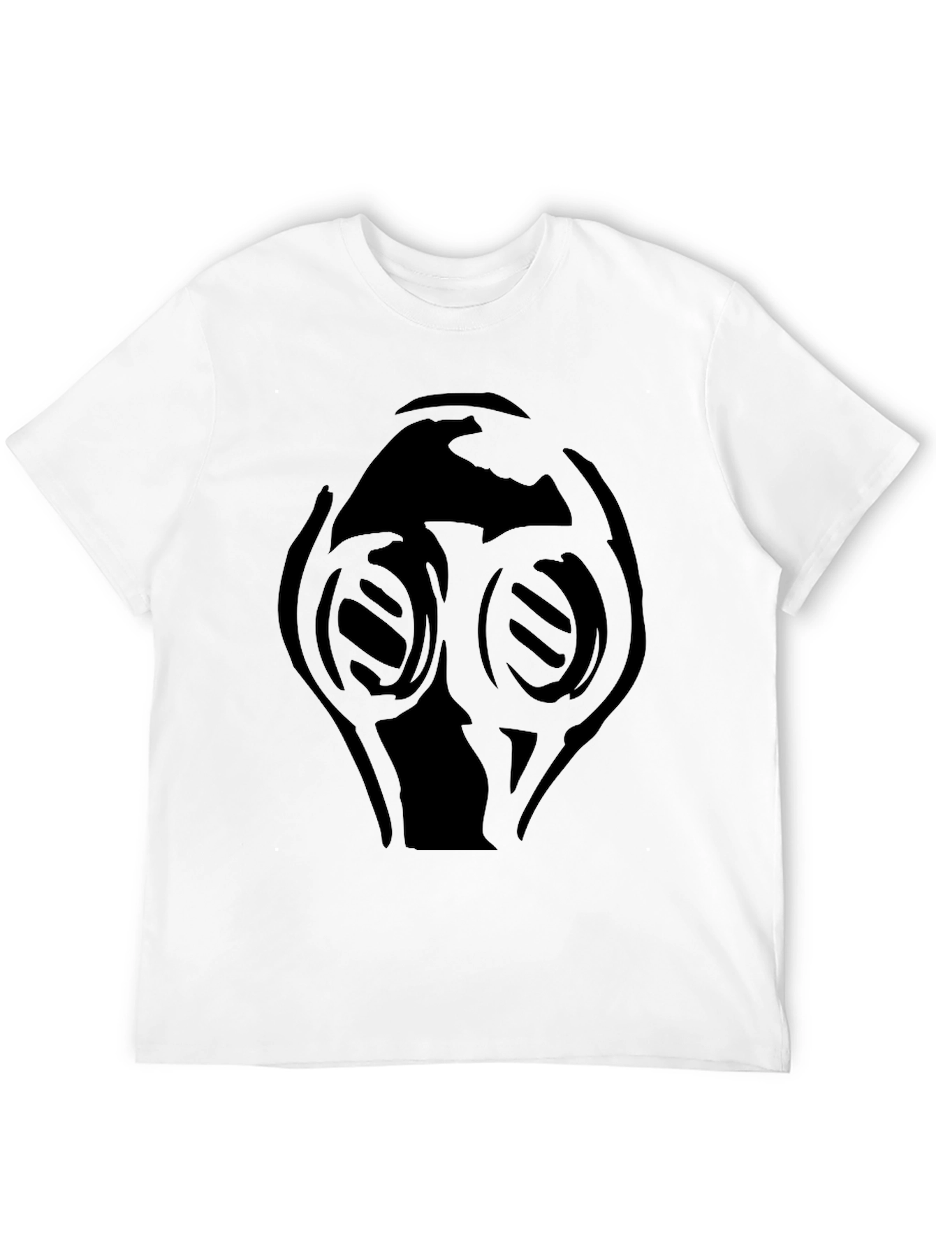 Black T-Shirt with Gas Mask Graphic