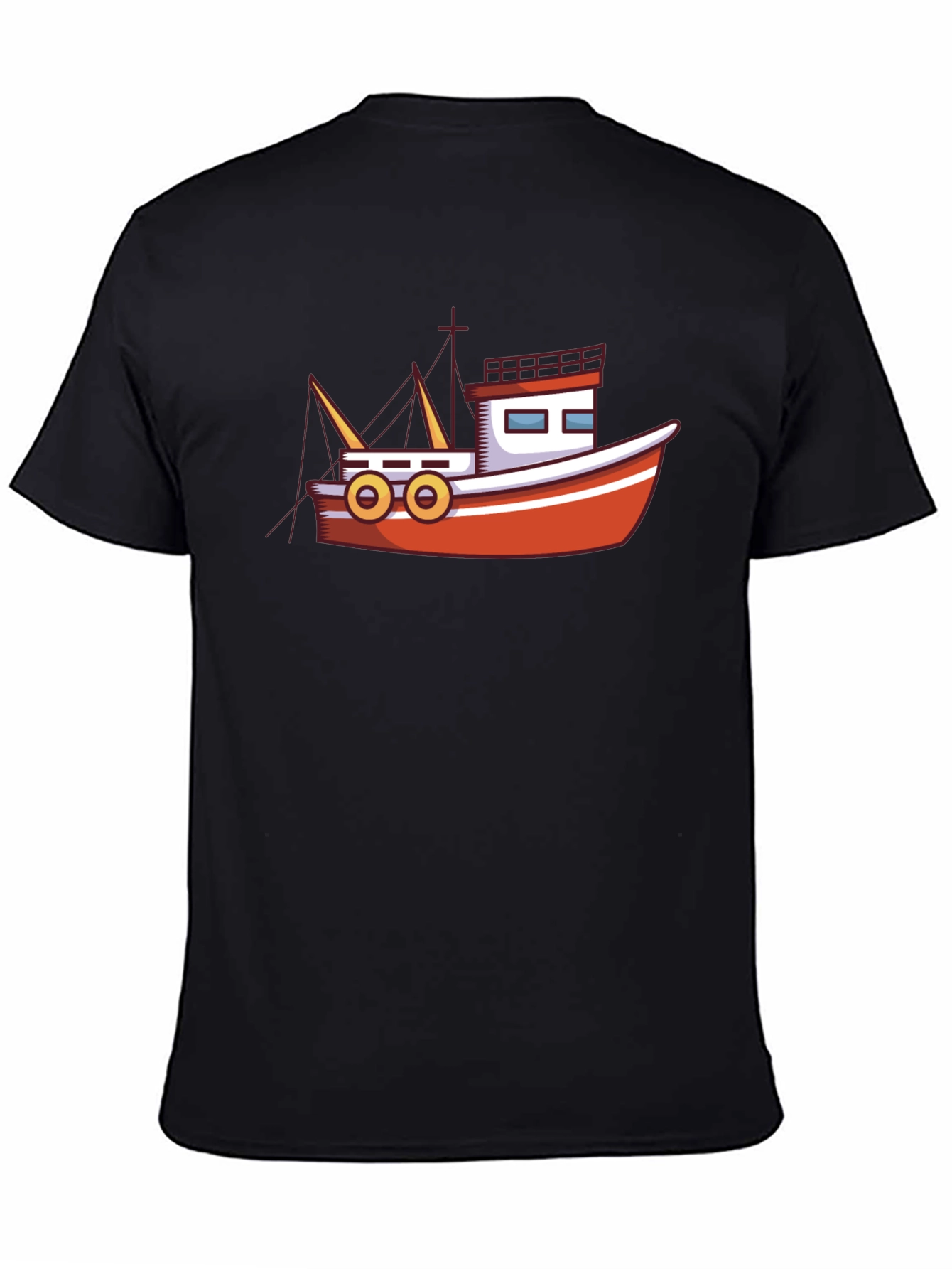 Boat Graphic Black T-Shirt