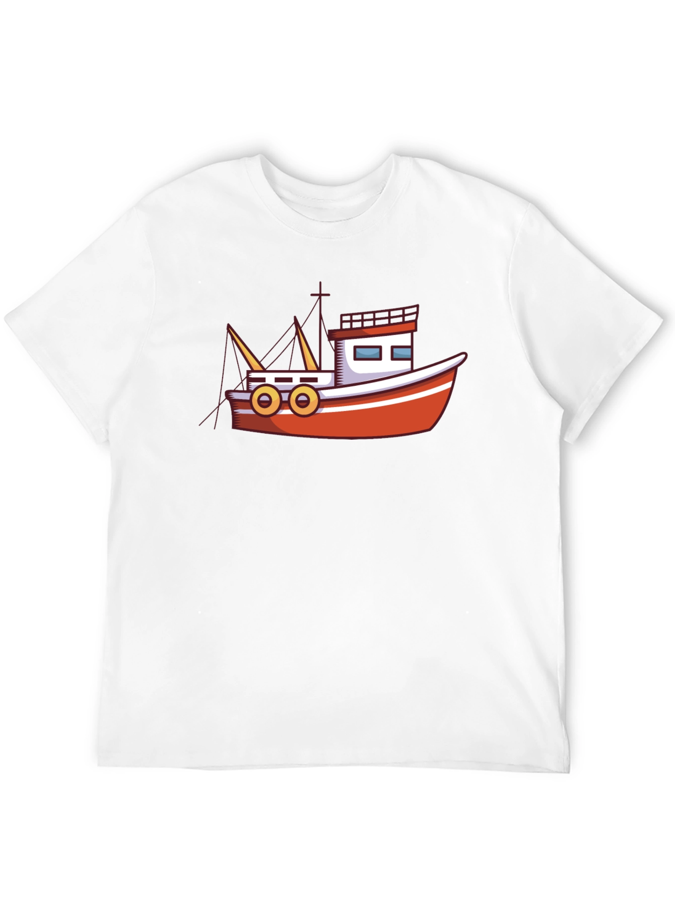 Boat Graphic Black T-Shirt