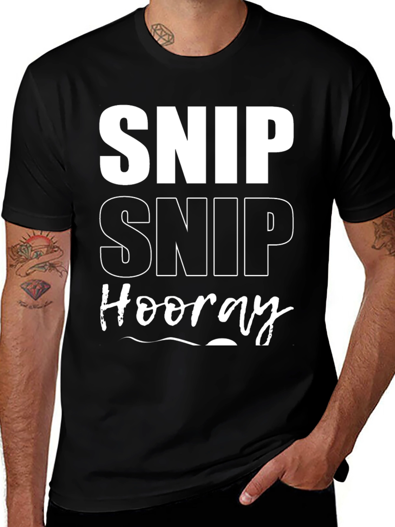 Snip Snip Hooray T-Shirt Funny Mens Tee